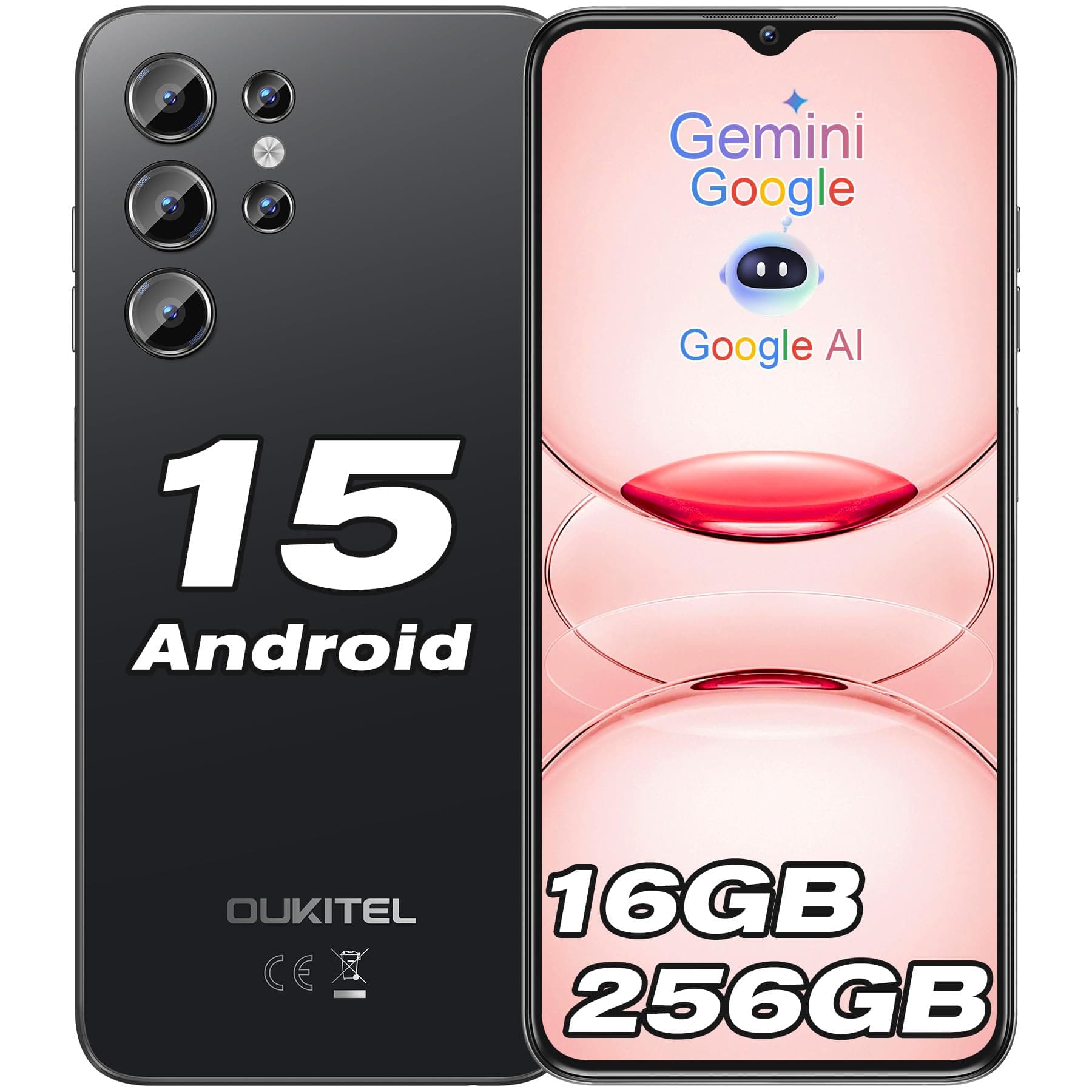 📱 OUKITEL C1 Pro Handy Ohne Vertrag Android 15, 16GB+256GB/1TB Smartphone 🚀