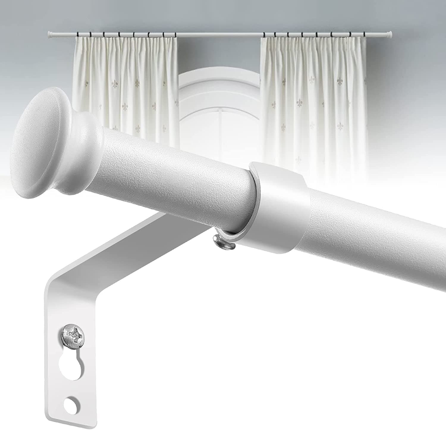 🌟 Gardinenstange Set 71-472 cm | Teetassendeckel Halterungen