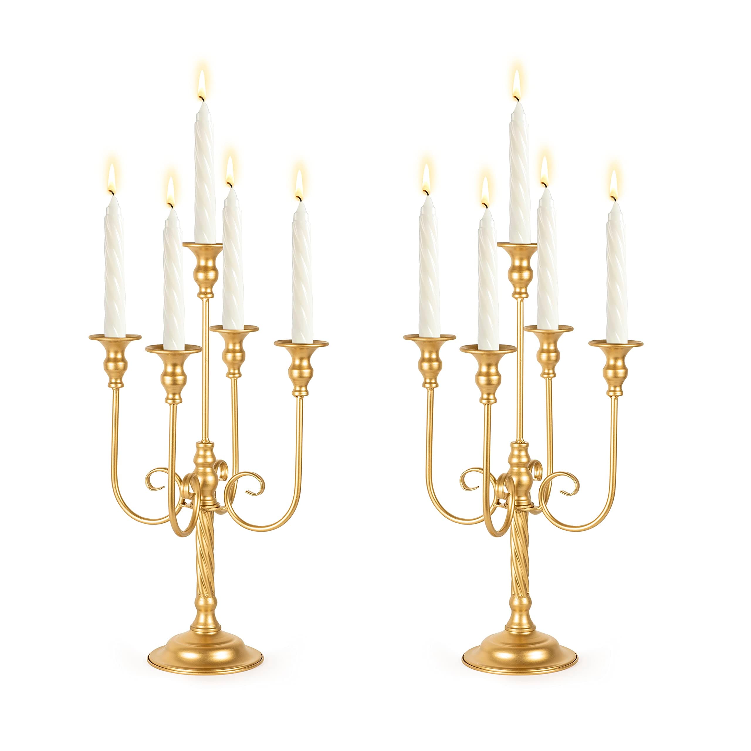 🕯️🌟 50 cm Gold Kerzenhalter für Tische - 2 Stück Metall hoher Kerzenhalter 🌟🕯️