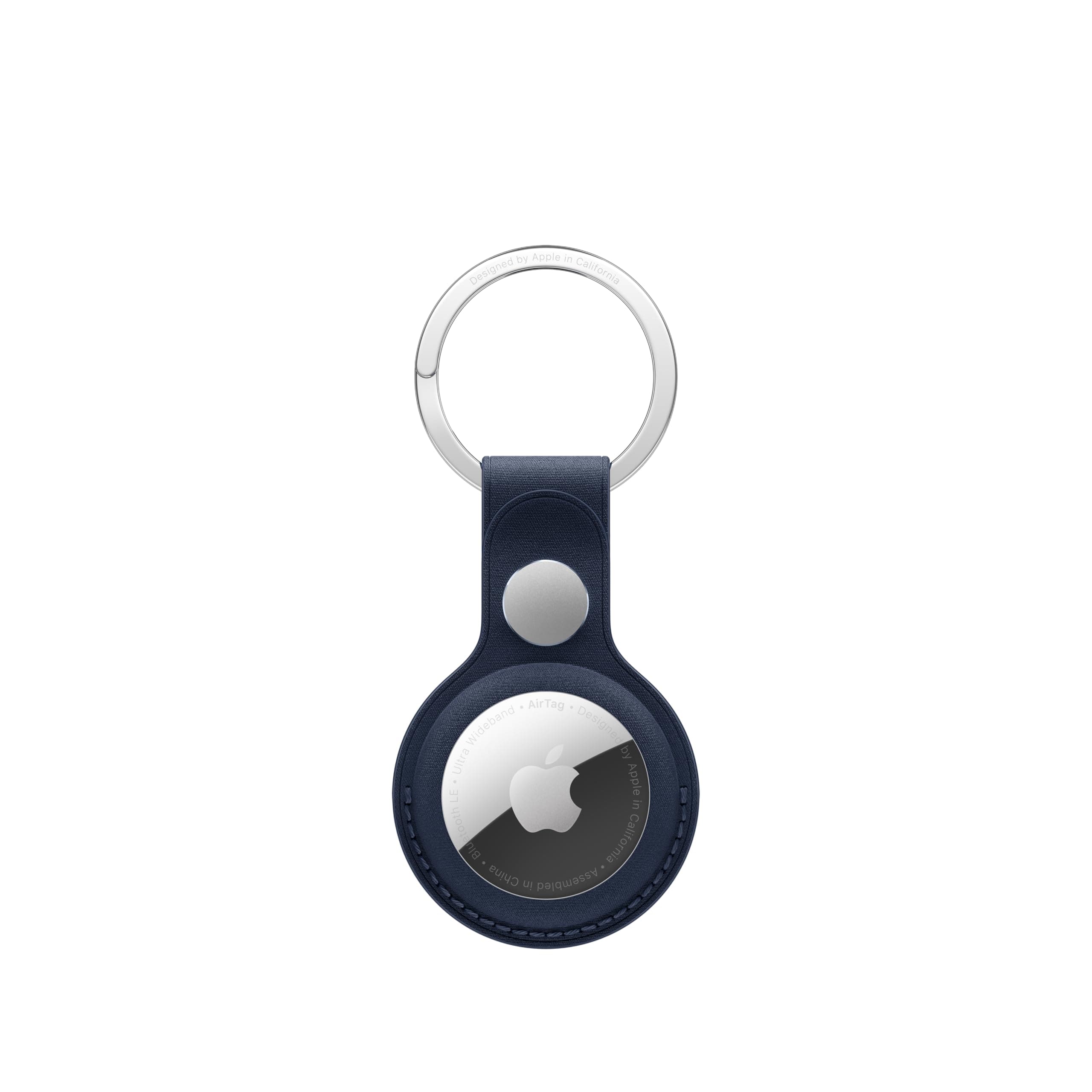 Apple AirTag Feingewebe Schlüsselanhänger – Tiefblau 🌀🔑