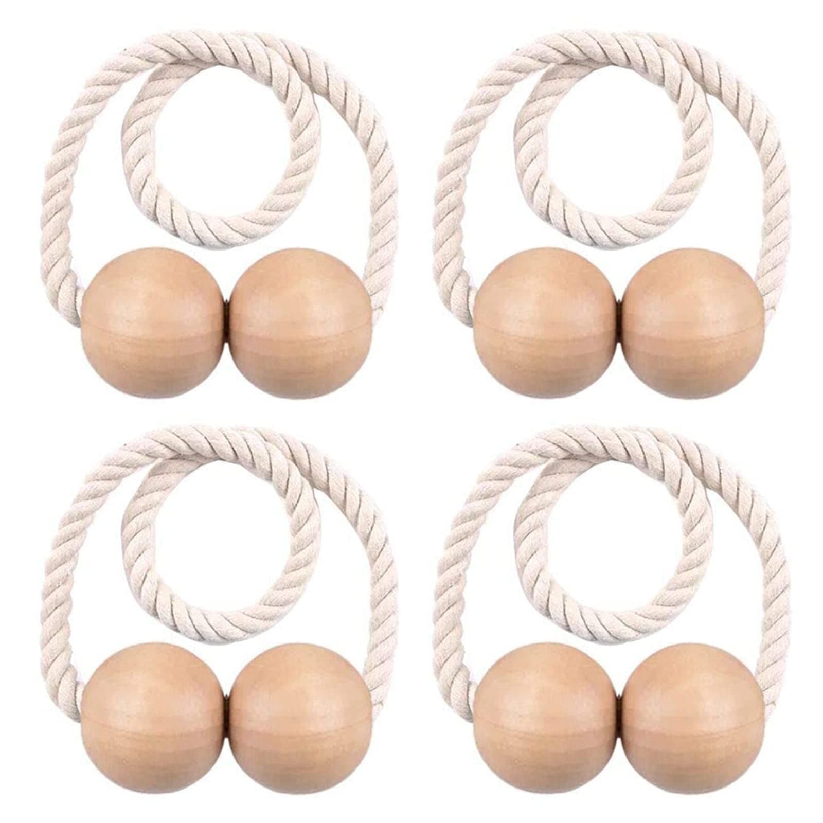 🌟 Keleily Magnetische Vorhang Raffhalter 4 Stück - Stilvoll und praktisch! 🌸🪵