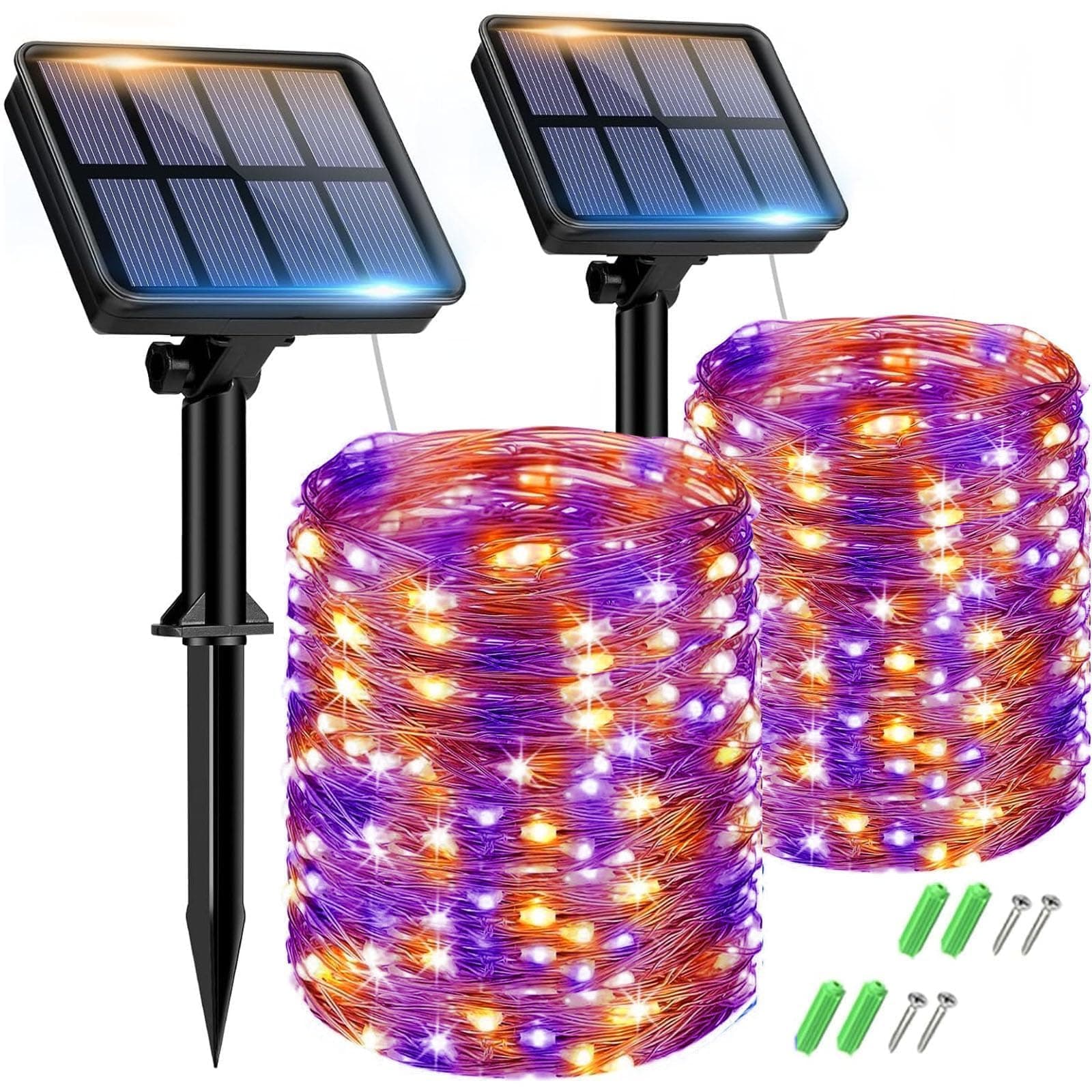 đđź btfarm Solar Lichterkette Aussen 2x15M 150 LED Solarlichterkette AuĂen Wetterfest 8 Modi IP65 Wasserdicht đ