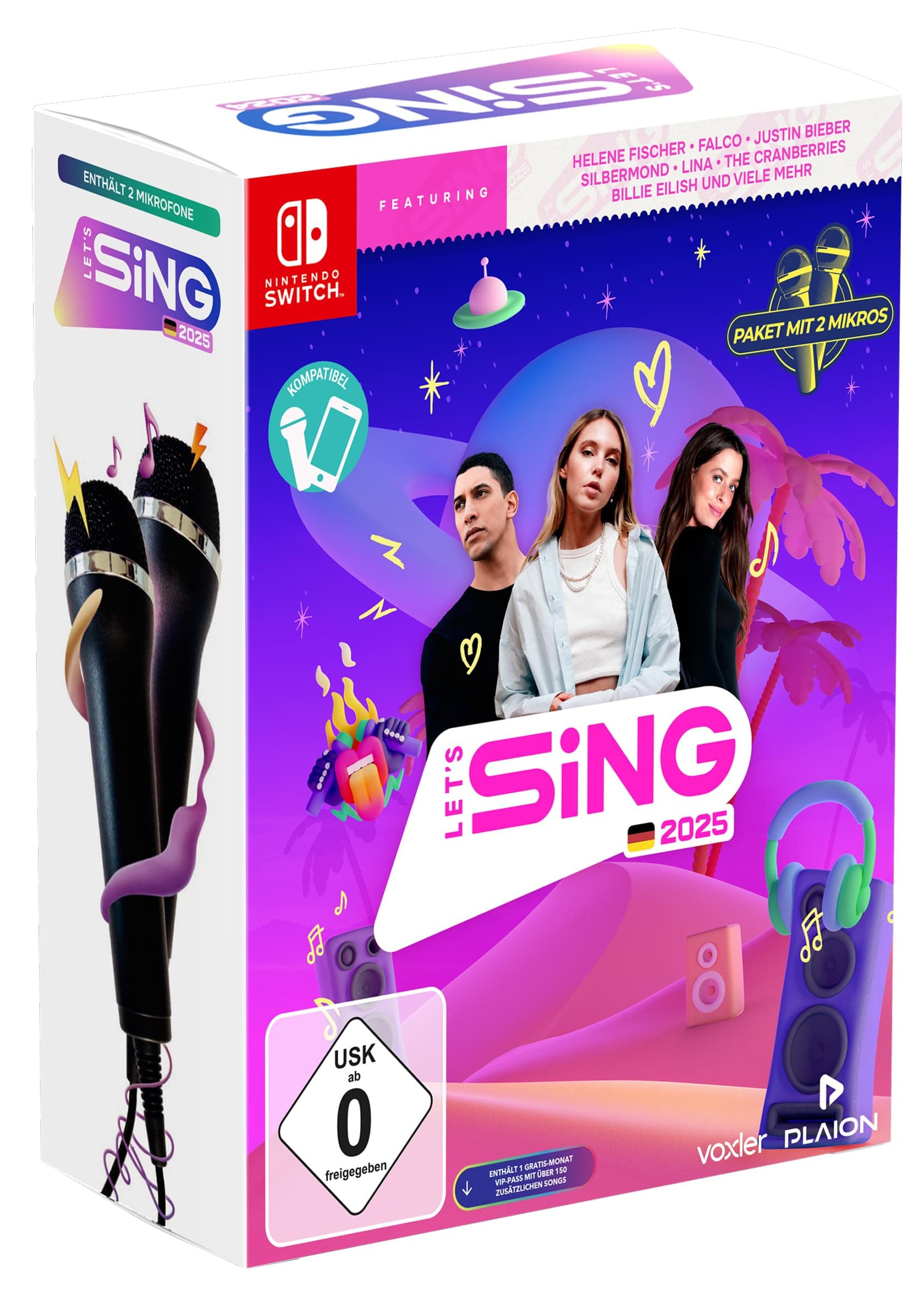 Let's Sing 2025 German Version (+ 2 Mics) (Nintendo Switch) 🎤🎶