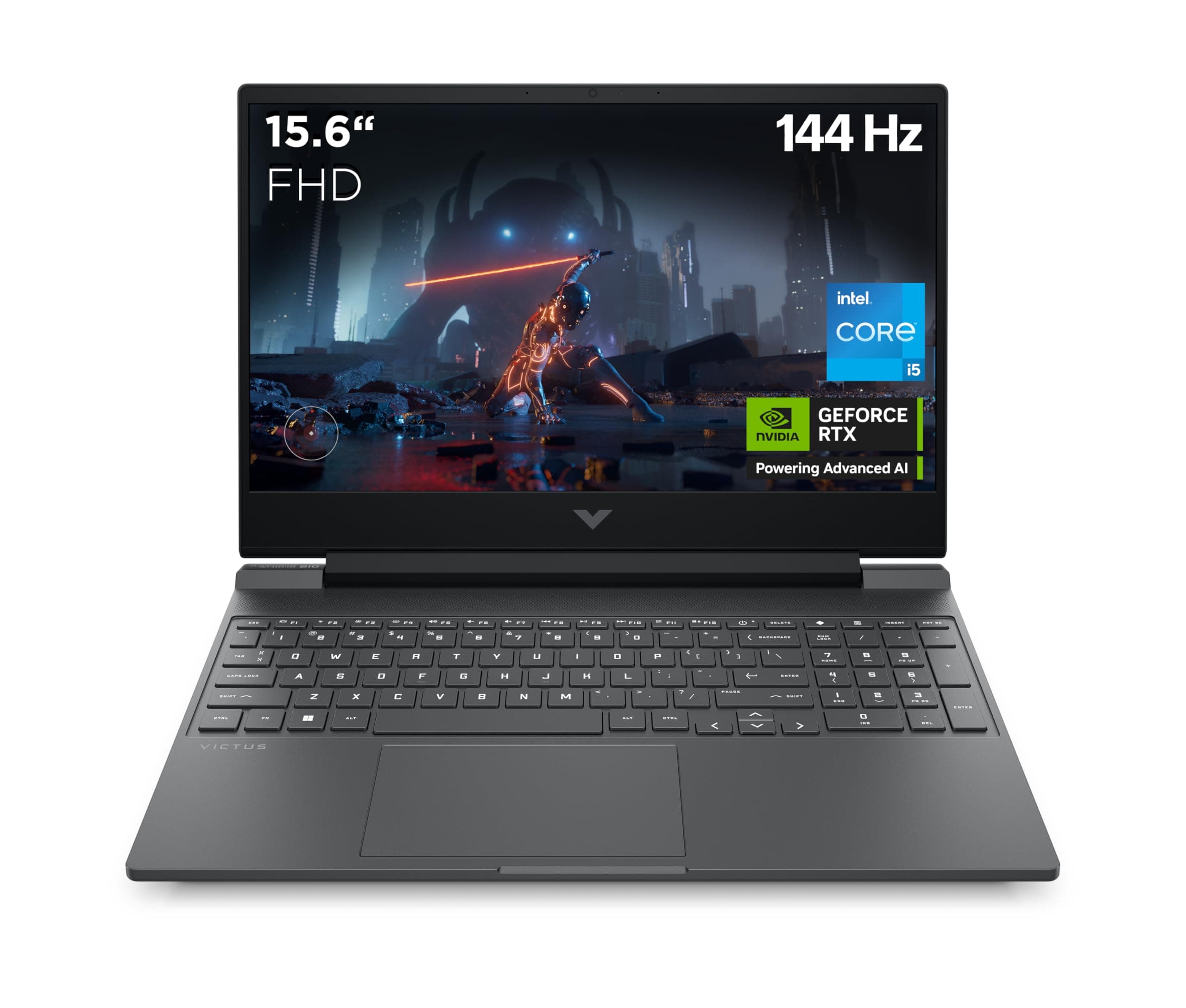 HP Victus Gaming Laptop, 15.6 Zoll FHD Display 144Hz, Intel Core i5-13420H, 16 GB DDR4 RAM, 512 SSD, NVIDIA GeForce RTX 3050 6GB VRAM, QWERTZ, Windows 11, Schwarz Intel Core i5-13420H + NVIDIA GeForce RTX 3050 6GB VRAM