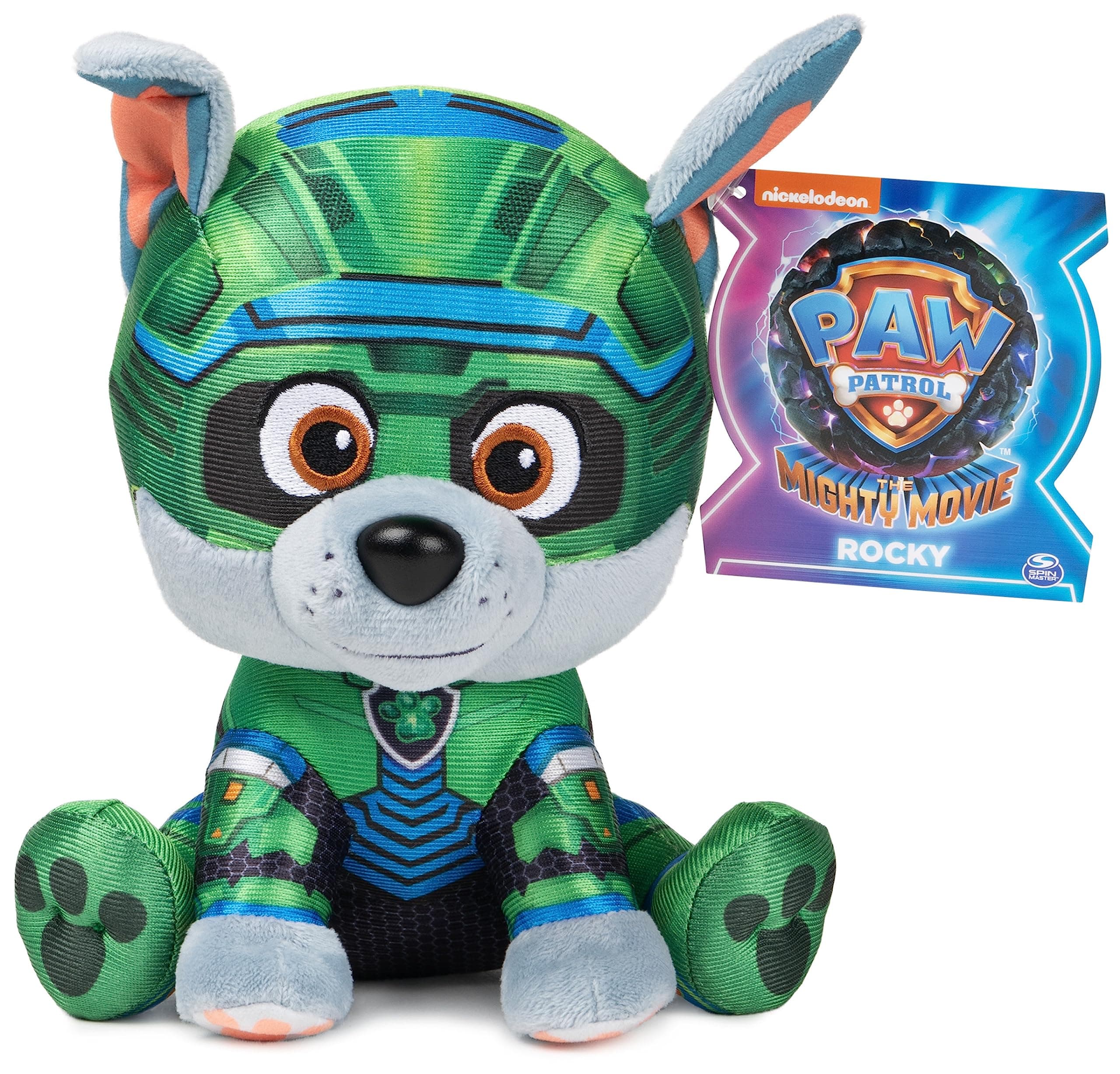 GUND PAW Patrol Der Mighty Kinofilm Rocky, 15 cm - original Plüschtier zum Kinofilm 2023, zum Nachspielen der Lieblingsszenen und treuer Begleiter, Spielzeug für Kinder ab 1 Jahr Rocky Plush