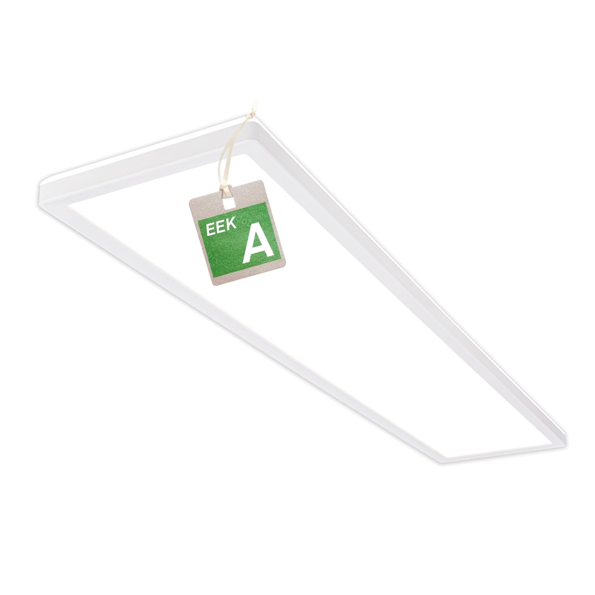 BRILONER - LED Deckenleuchte Effizienzklasse A, 98cm, ca. 50.000h Licht, 21W bei 4800lm, LED Panel flach, helle energiesparende Deckenlampe Wohnzimmer, Küchenlampe, Wohnzimmerlampe 98x20x3 cm, Weiß Eckig 98 cm
