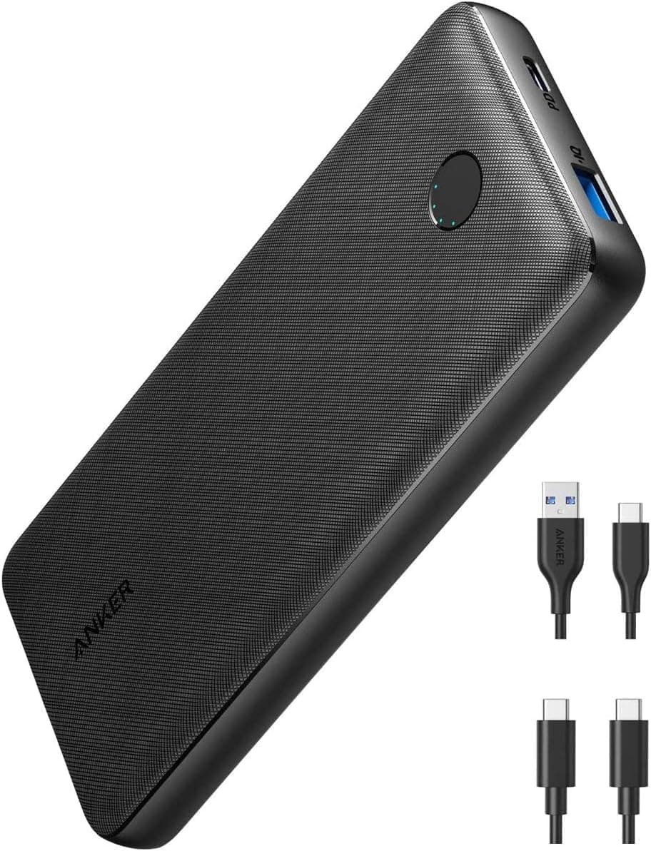 Anker 525 Powerbank, PowerCore Essential 20000 PD, externer USB-C Akku mit 20000mAh 20W Power Delivery, kompatibel mit iPhone 13/13 Pro / 13 Pro Max/X/XR, iPad Pro 2018, und mehr,