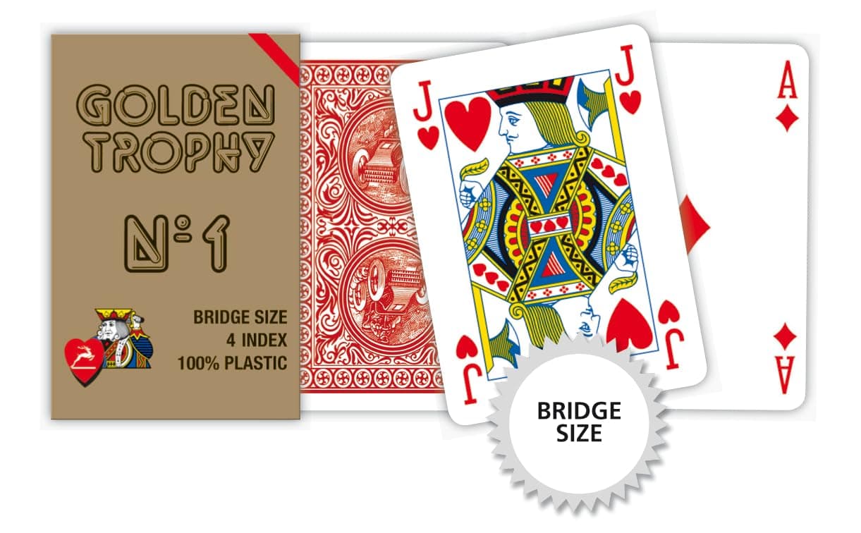 Modiano 300492 Bridge Spielkarten Rot