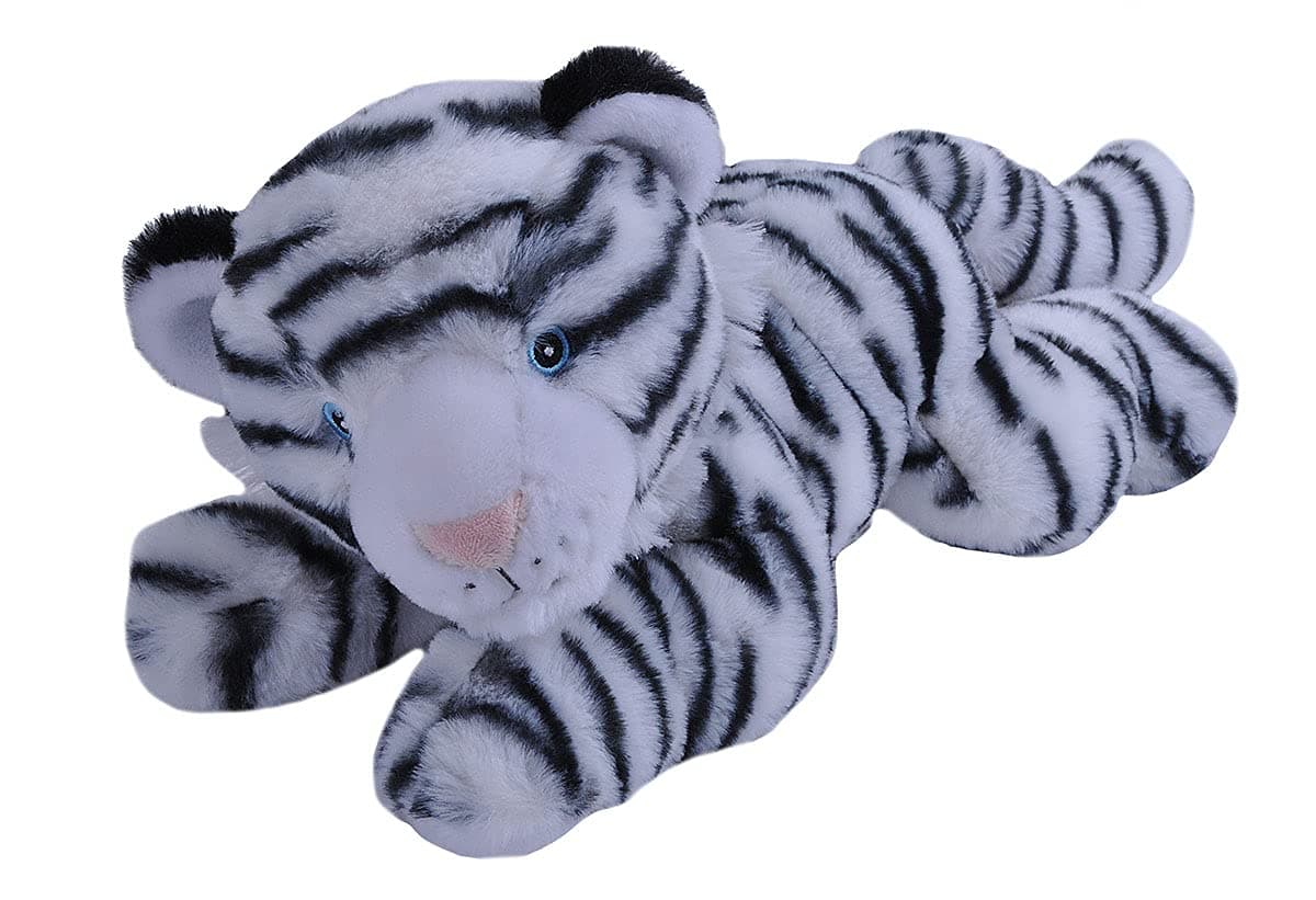 Wild Republic Ecokins Weißer Tiger, Kuscheltier aus Stoff, Nachhaltiges Spielzeug, Baby Geschenk zur Geburt von Jungen und Mädchen, Stofftier 30 cm