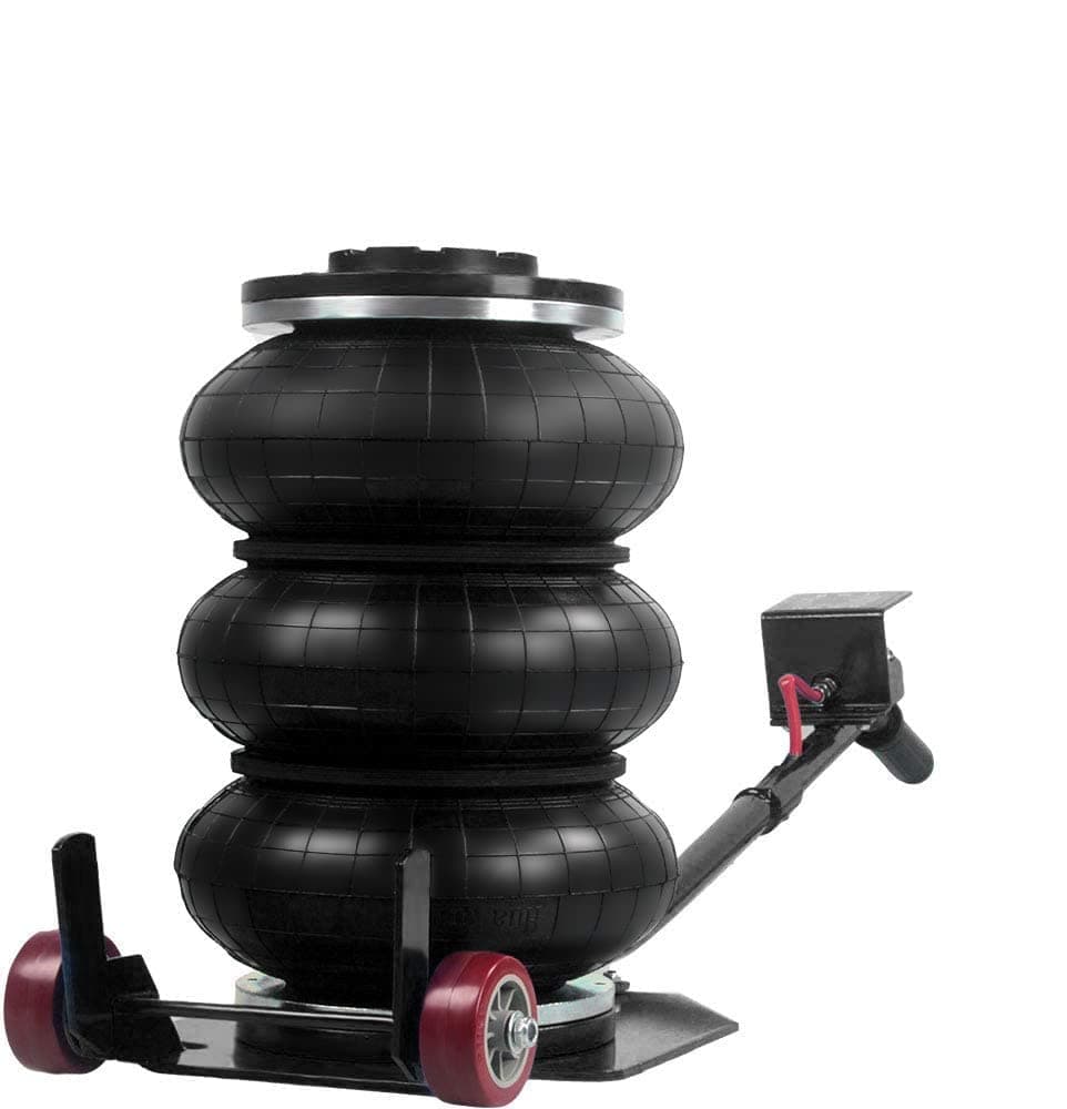 Anbull Pneumatischer Wagenheber 3-Tonnen aufgewertet Airbag verdicken Luftheber-Hubhöhe 150 mm-400 mm Wagenheberheber Pneumatischer Luftheber 6600LBS Kapazität black-