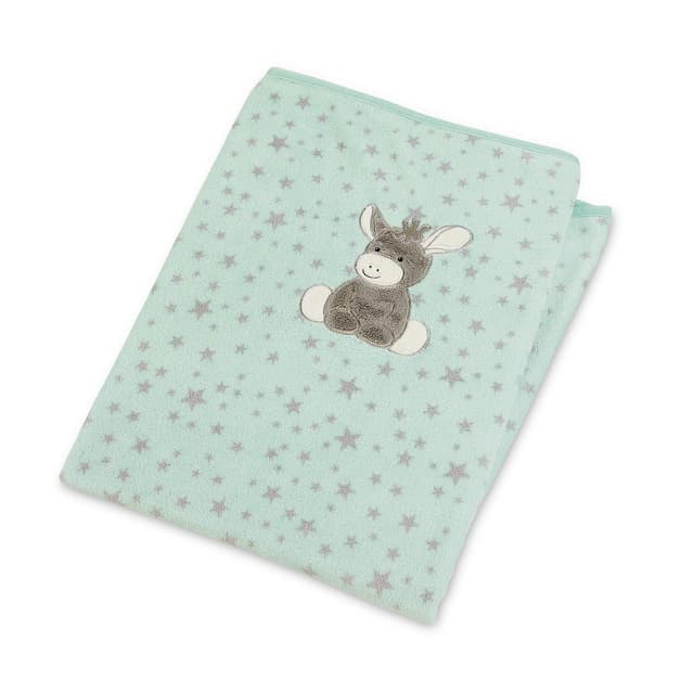 Sterntaler Plüschdecke Esel Emmi, Alter: Für Babys ab der Geburt, 75 x 100 cm, Türkis/Mehrfarbig