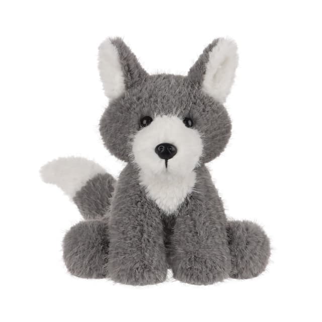 Apricot Lamb Neugieriger Wolf Plüschtiere für Kinder, weiche niedliche Kuscheltier für Baby Mädchen und Jungen, Flauschige Neugieriger Wolf Grau 19 cm