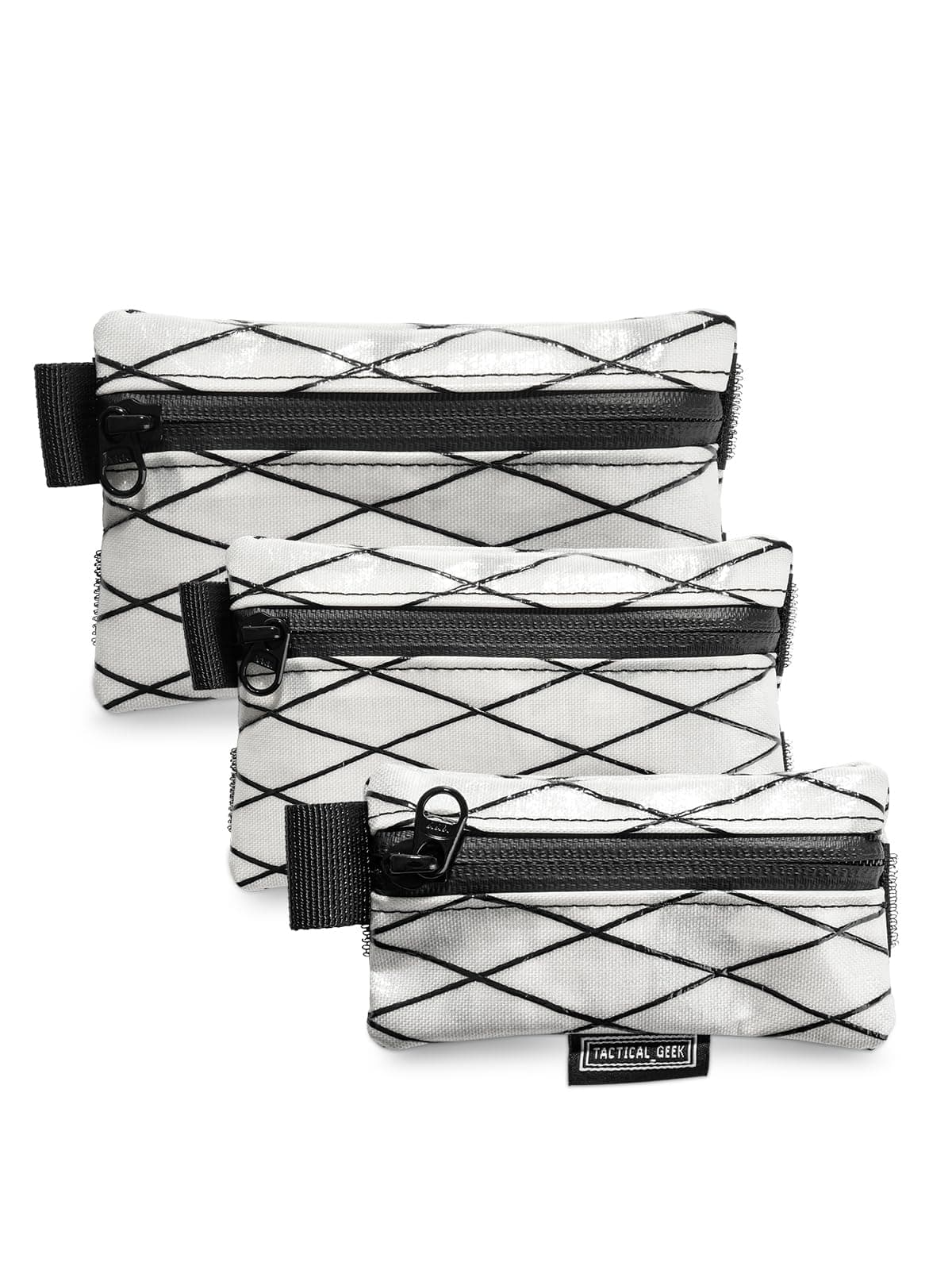 TACTICAL_GEEK Storage A5 EDC Aufbewahrungstaschen-Set, Mehrzweck-Haken und Schlaufen EDC Gadget-Tasche, Utility Kleine Werkzeugtasche, Trenner Taschenorganisator für den täglichen Gebrauch X-weiß