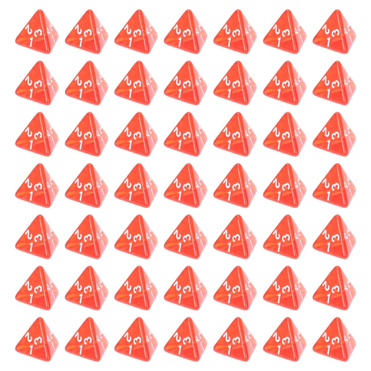 ibasenice 120 STK Vier Seiten Würfel Acryl-spielwürfel Rote W4-würfelmasse 4-seitige Spielwürfel 100-seitiger Würfel Rollenspiel Tischspielwürfel Goldene Würfel Transparent Rot Marmor Kind