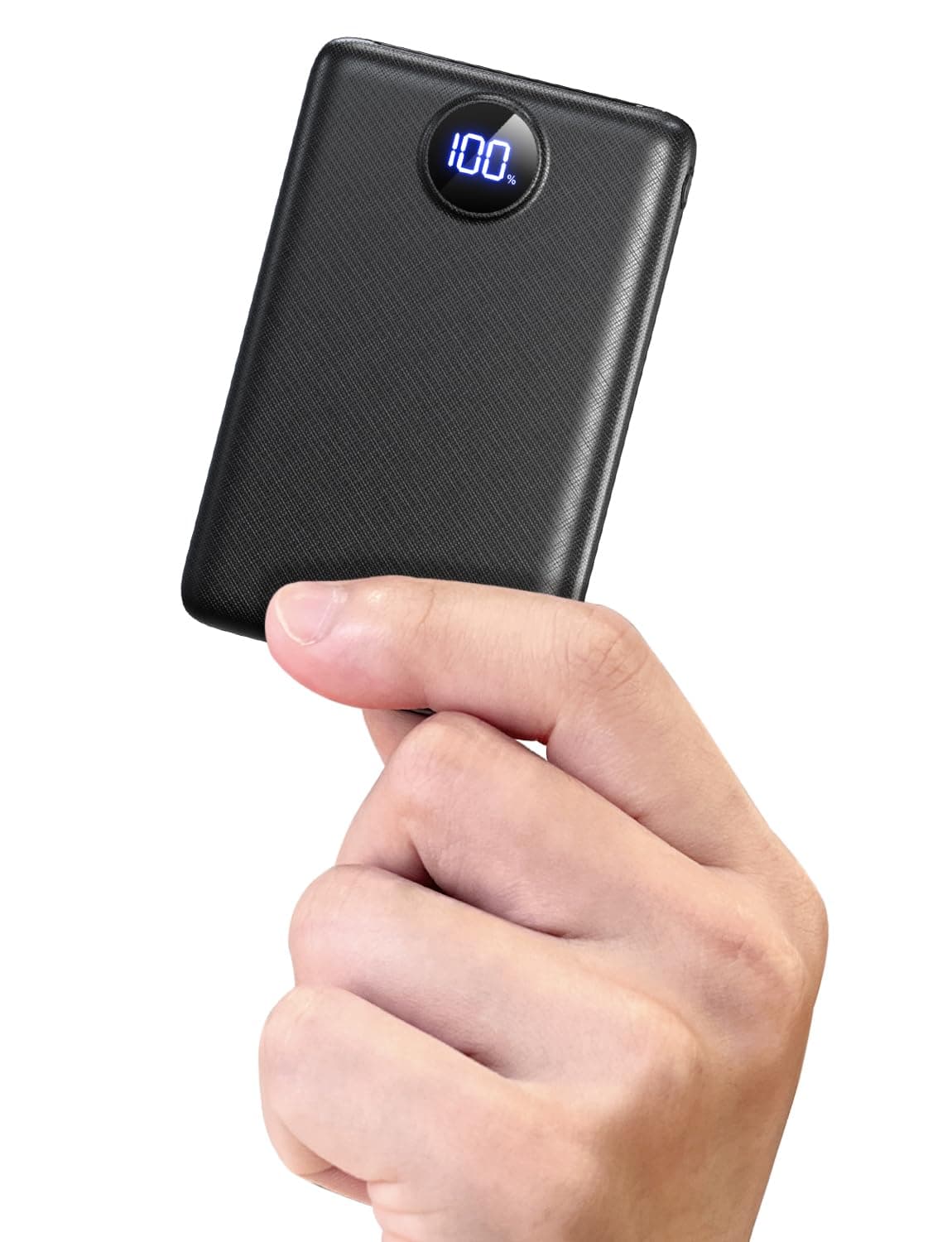 Power Bank 20000mAh, 22.5W Mini PowerBank USB-C Input & Output, PD 3.0 QC 3.0 Externe Handyakkus mit LED Display, Kompatibel mit iPhone 16 15 14 13 Schwarz A: 20000mAh