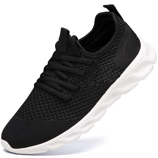 Damyuan Herren Laufschuhe Turnschuhe Sportschuhe Sneaker Running Tennis Schuhe Freizeit Straßenlaufschuhe Fashion Leichtgewichts Atmungsaktiv Walkingschuhe Outdoor Fitness Jogging Sportsschuhe 40 EU A Schwarzweiß