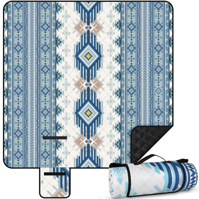 SanRes Picknickdecke 200x200 cm,Waschbare Campingdecke,Wasserdichter Picknickdecke für Outdoor,Camping,Strand,Park,Festival & Picknick Einfach faltbar & waschbar