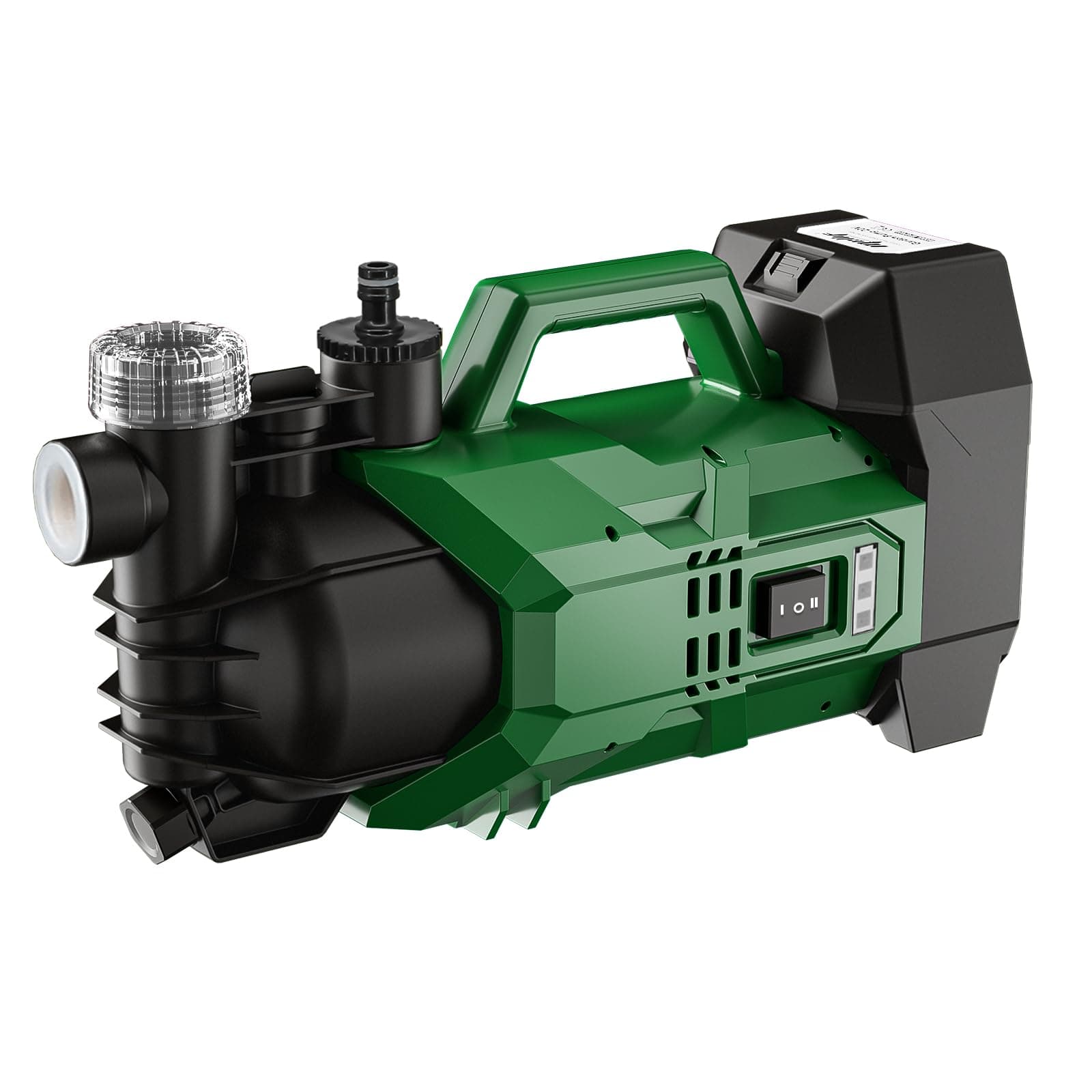 Mellif Akku Gartenpumpe kompatibel mit Makita Akku 18V, Akku Wasserpumpe mit 2.2 Bar, Max. 2800 L/hFördermenge, 22M Förderhöhe, 2 Förderstufen, Überlastschutz (Ohne Akku)