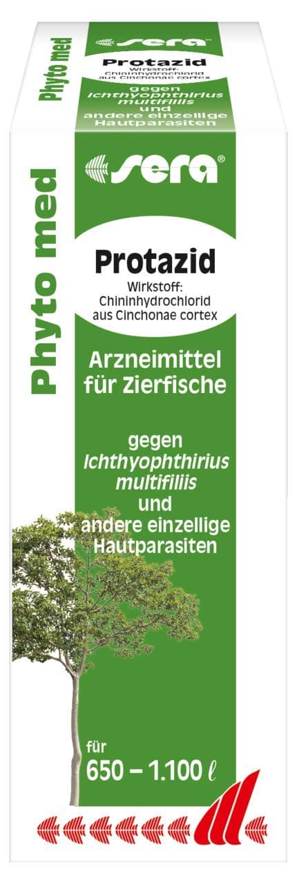 sera Phyto med Protazid 100 ml - pflanzliches Arzneimittel gegen Ichthyophthirius multifiliis und andere einzellige Hautparasiten