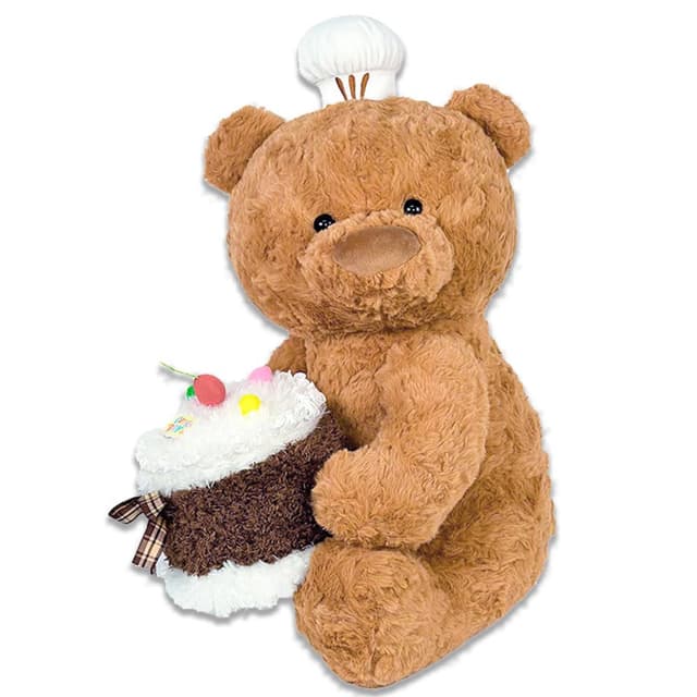 MPQDFG Teddy Plüschtier, Entzückender Happy Birthday Teddybär, Teddybär für besondere Anlässe, Happy Birthday, Kuscheliges Plüschtier Kleiner Braunbär, für Mädchen Jungen Kinder (23cm)