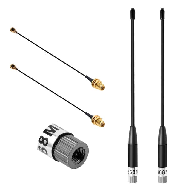 Pixelure 10dBi Gain/868MHz LoRa Antenne für ESP32/LoRa 32 V3/LoRa32u4 II, SMA Stecker 195mm + (U.FL IPX) auf SMA Buchse Kabel für Meshtastic LoRa Long Range Soft Whip-Antenne (2 Stück)