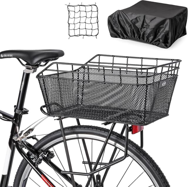 CXWXC Fahrradkorb Hinten mit Ladungsnetz und Eine Dicke Futterung fur Fahrrad, Dicke Futterung Tasche für Fahrrad, Elektrofahrrad CX-HT-193-EU