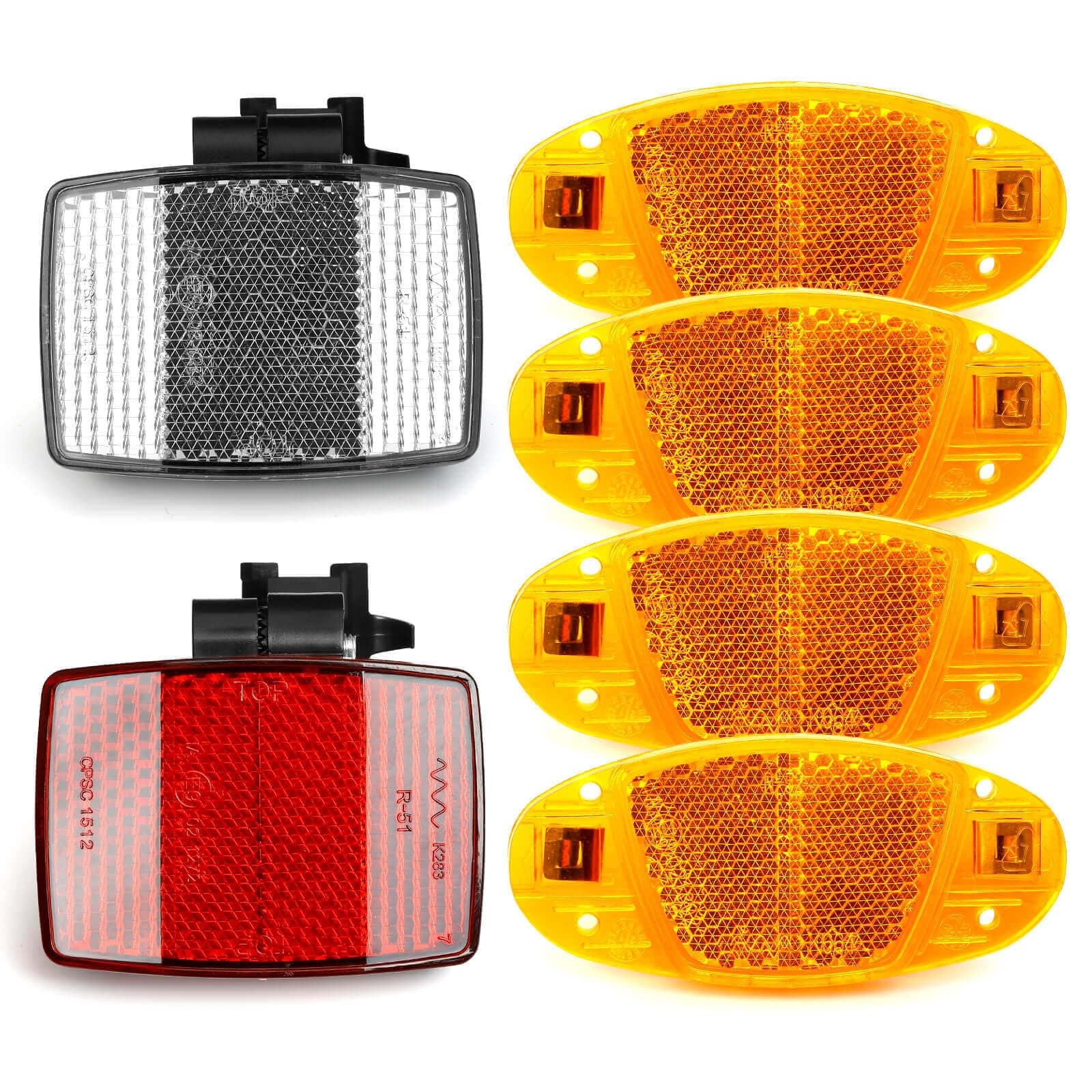 Tavaler Speichenreflektoren Fahrrad StVZO zugelassen Reflektoren Fahrrad, Katzenaugen Fahrrad Kinder, Fahrrad Reflektoren Set Vorne Hinten für Rennrad, MTB, E-Bike