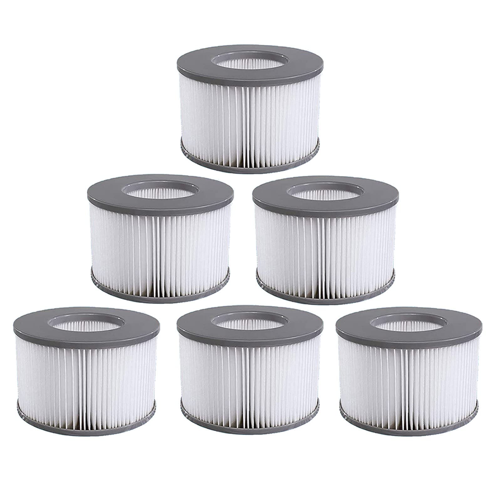 Mscomft Whirlpoal zubehör für MSPA Whirlpoal Ersatz Filter Filterkartusche Doppelpack für aufblasbare Pools,Filter Cartridge für Filter für Whirlpoal (Wasserfilter Modell ab 2020) (6pcs)