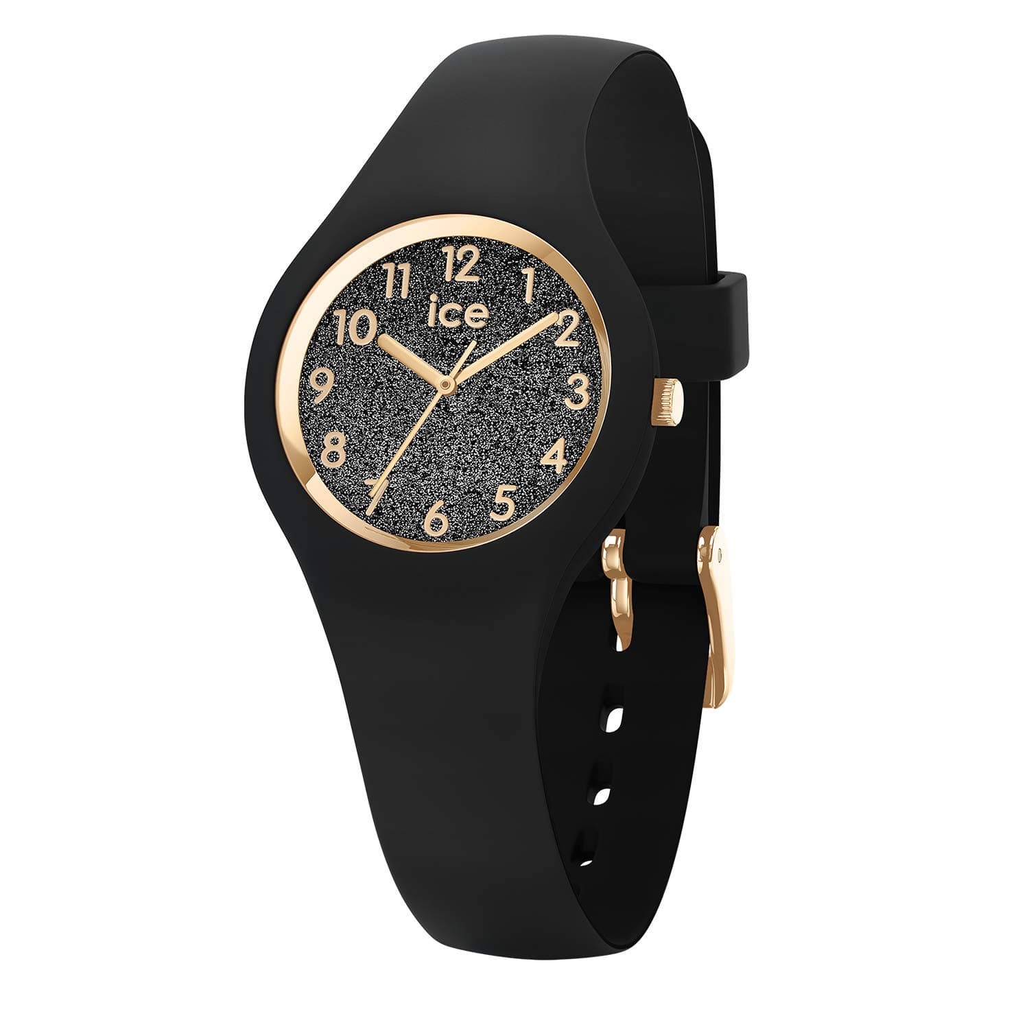 ICE-WATCH Ice Glitter Damen Uhr analog Japanisches Quarzwerk mit Silikon Armband IC015347