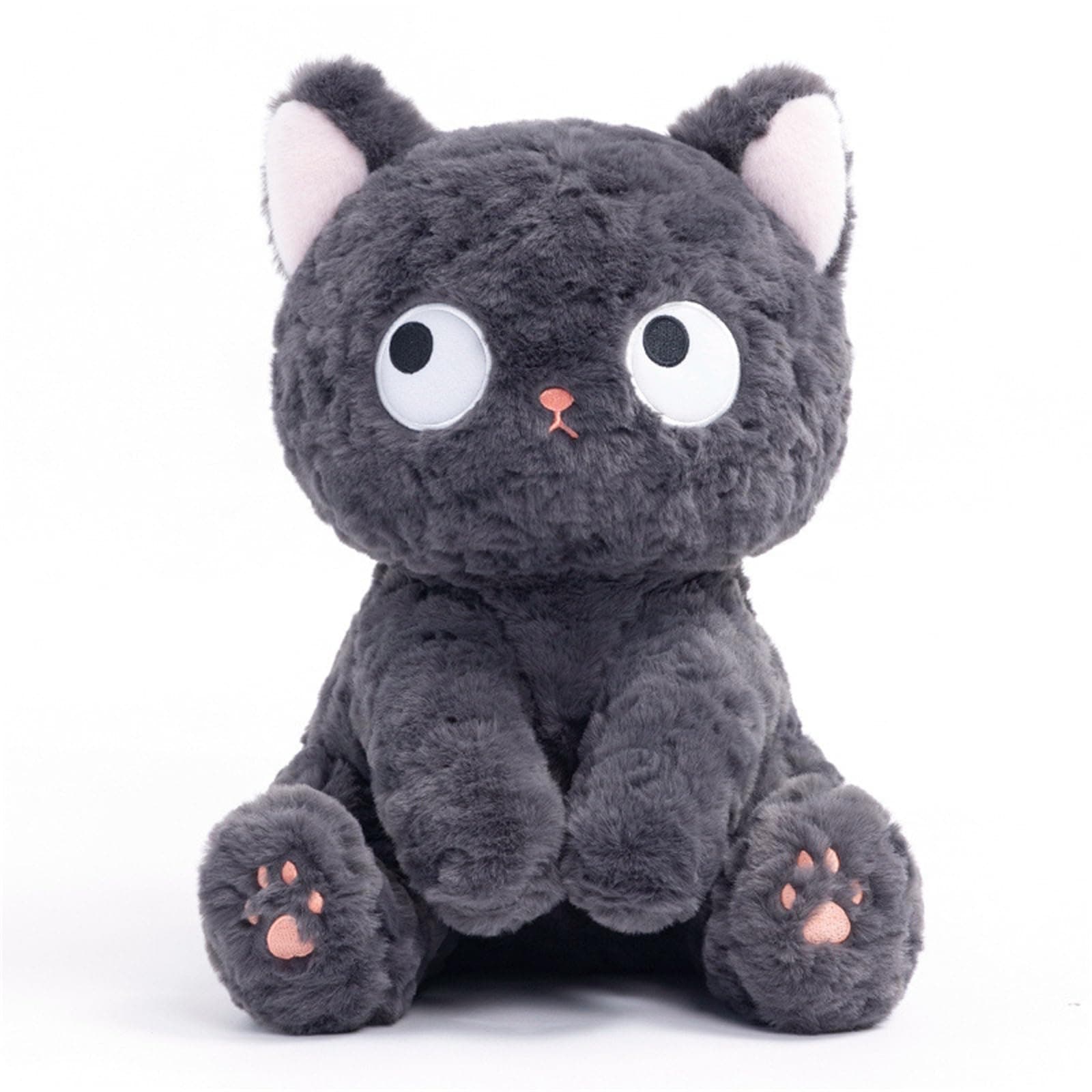 Herfair Kuscheltier Katze Plüschtier Kawaii Plüsch Katzen Weiche Flauschige Stofftier Plüschpuppen Wurfkissen Kinder Spielzeug Geschenk für Mädchen und Jungen (B,S)