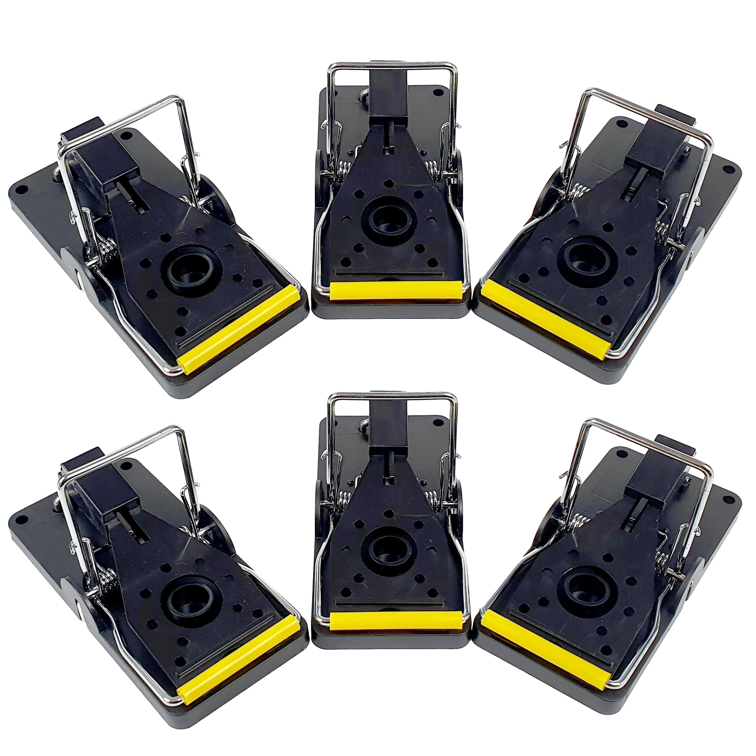Roshield 6 x Mausefalle, 6er Pack robuste Wiederverwendbare Schnappfallen, die sofort töten, hochempfindliche Mäusefänger UK, Nagetierfalle Innen- und Außenbereich, einfaches Aufstellen & Reinigen 6 MOUSE TRAPS