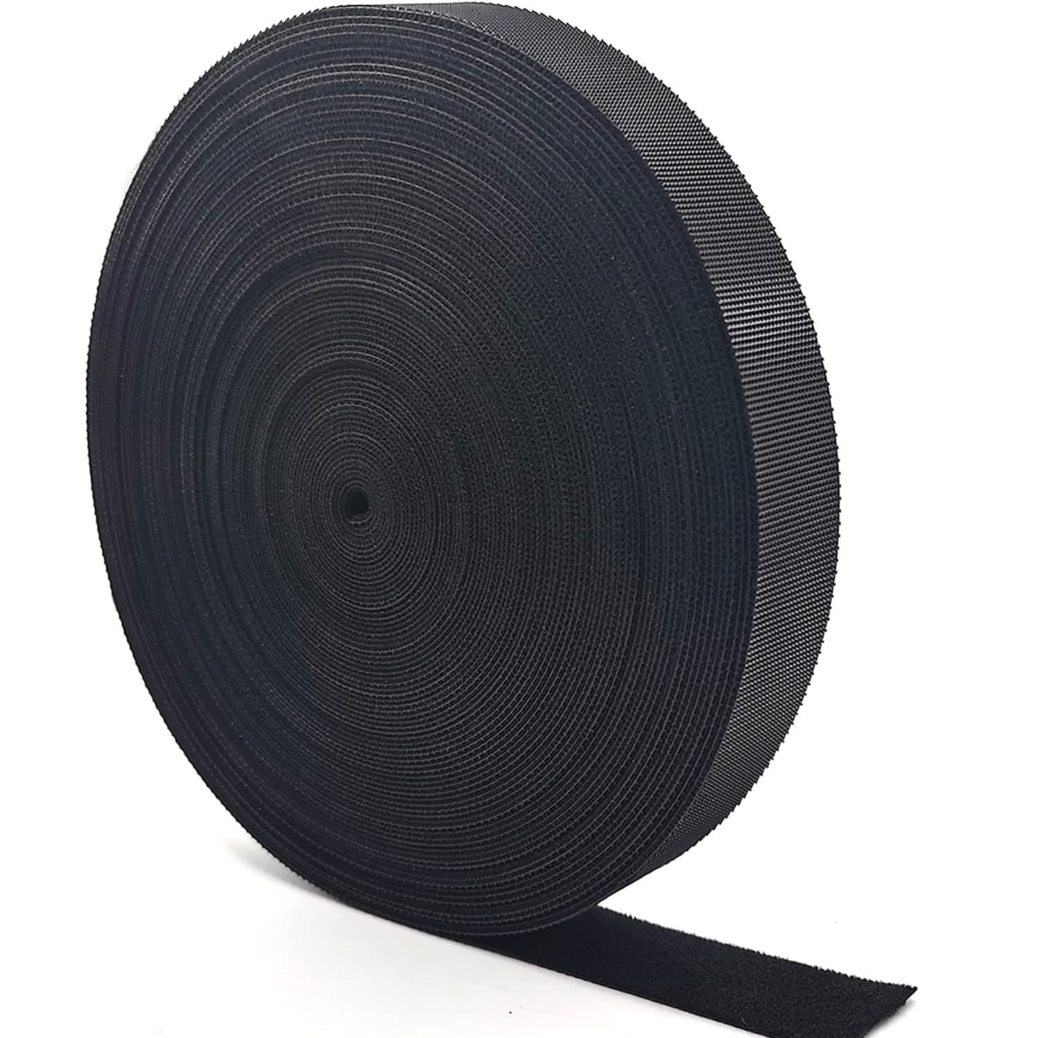 Klett Kabelbinder wiederverschließbar Klettband Klettbandrolle 20mx 2cm Breit Kabelmanagement Kabelorganizer Klettkabelbinder Klettverschluss zuschneidbar Schwarz 20mx20mm