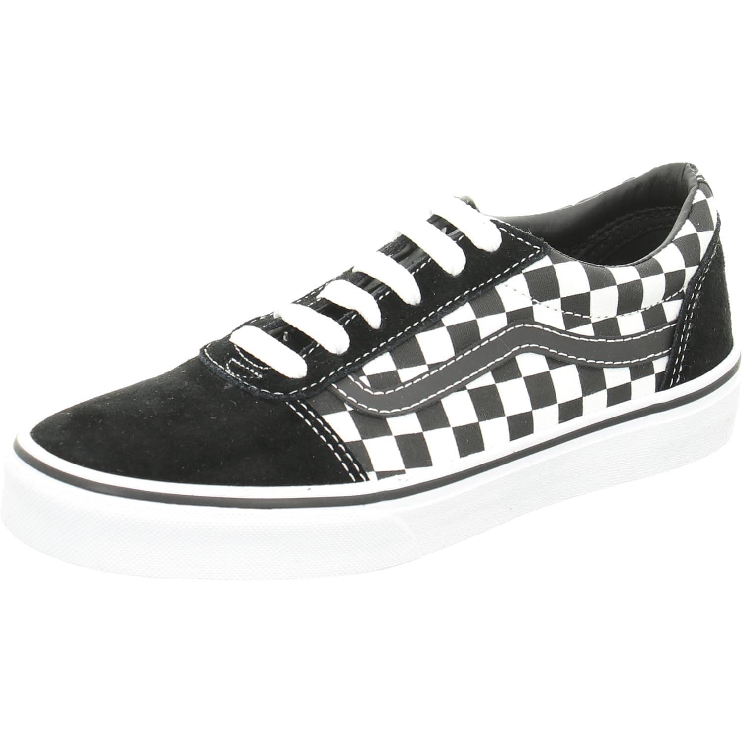 Vans Mädchen Ward Sneaker, Spring Glitter White, 34 EU 24.5 EU Checkered Black True White