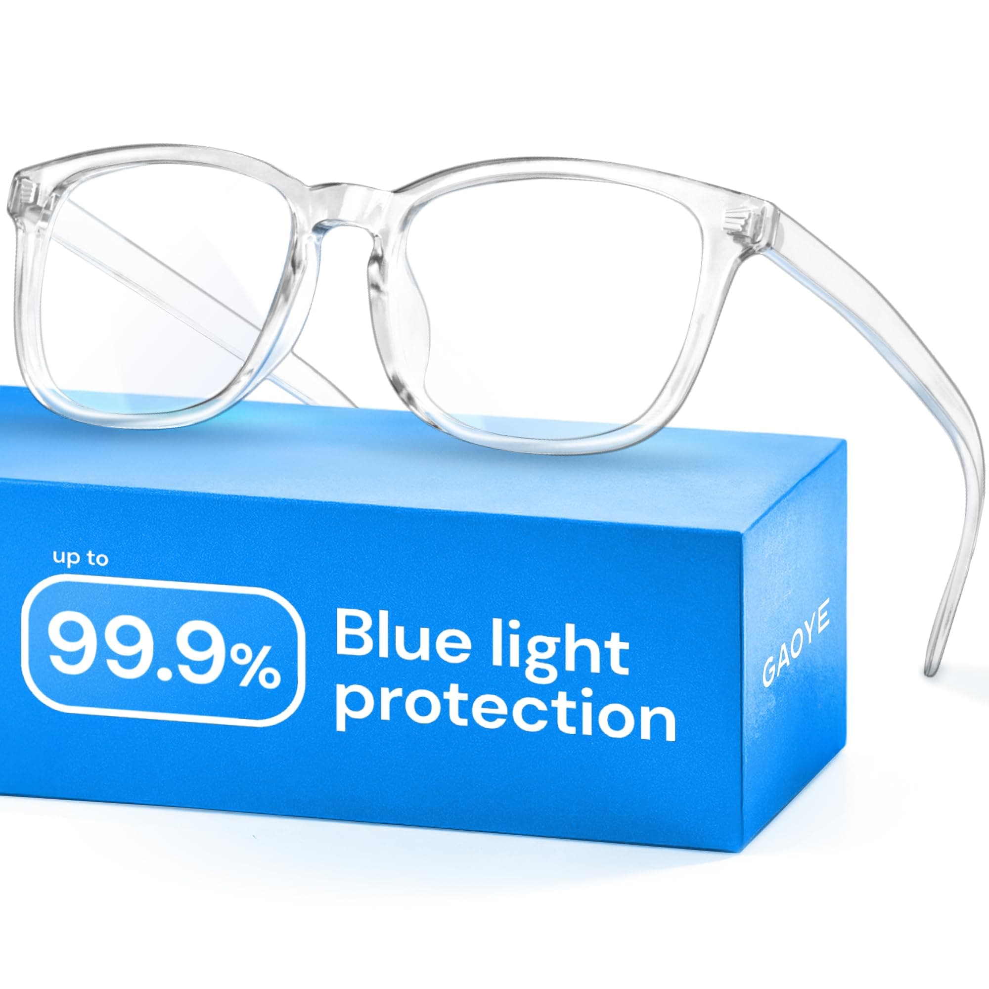 Gaoye Blaulichtfilter-Brille – Anti-UV-Computer- und Gaming-Brille, Blaulichtblocker für Damen und Herren *Transparent 1