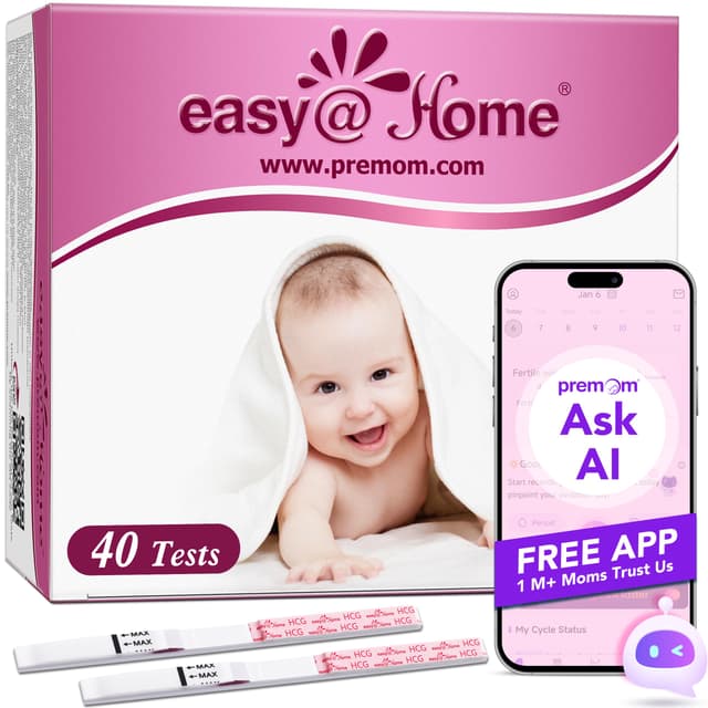 Easy@Home 40 x Schwangerschaftstest Frühtest 10 mIU/ml - Empfindliches Pregnancy Test - Frühschwangerschaftstest Streifen mit Höchster Genauigkeit | Zuverlässiger Ultra Frühtest Schwangerschaft 1 stück (40er Pack)