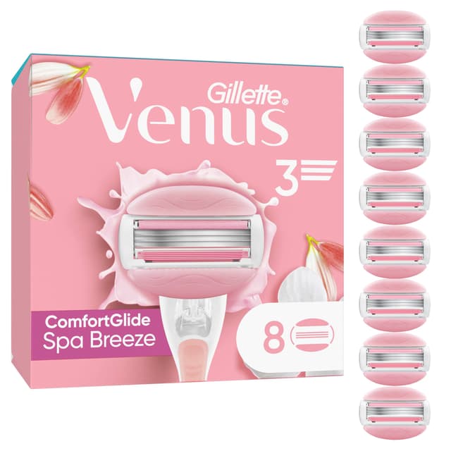 Gillette Venus ComfortGlide Spa Breeze Damenrasierklingen, 8 Ersatzklingen für Damenrasierer 1 stück (8er Pack) NEU