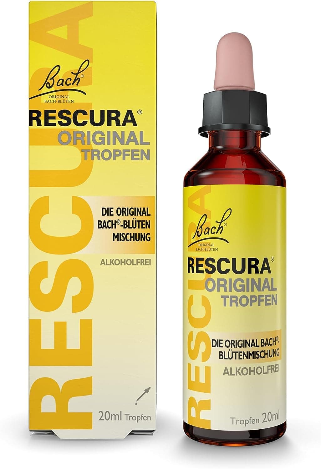 Original Bach RESCURA Tropfen alkkoholfrei: (ehemals Rescue) Bachblüten-Mischung, 20ml Alkoholfrei 20 ml (1er Pack)