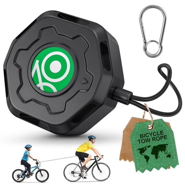 Fahrrad Abschleppseil Kinder - 2,6M Fahrrad Abschleppseil, Zuglast bis 100 kg, Sicheres und Müheloses Anschließen und Abnehmen, Passt für Alle Lenker, Perfekt für Familien-Ausflüge und Pannenhilfe