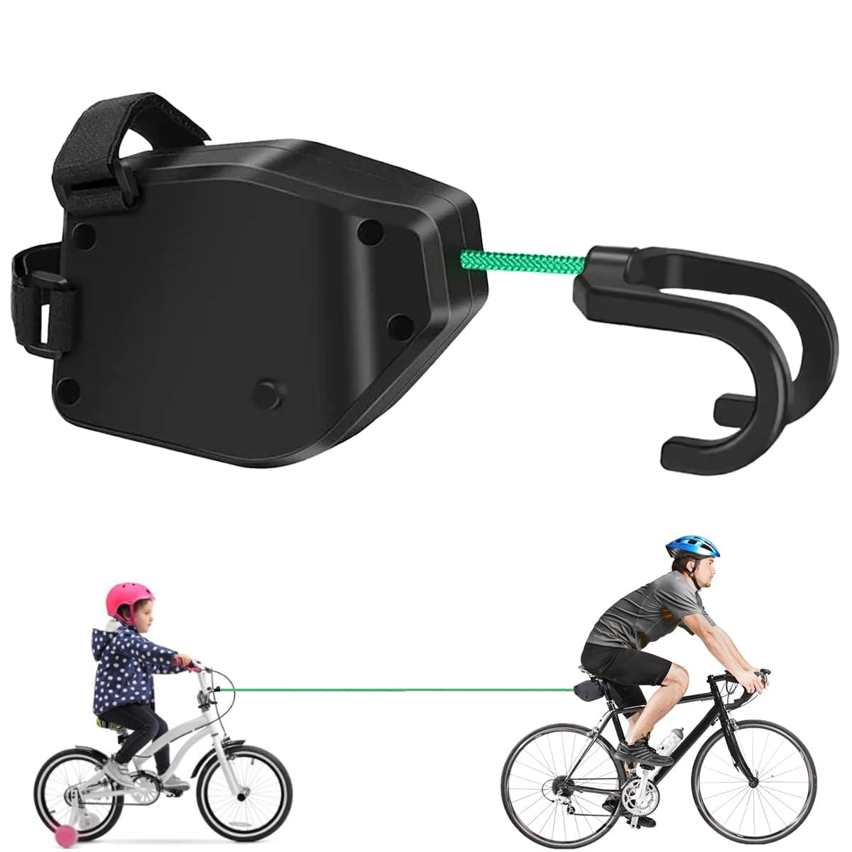 Fahrrad Abschleppseil Kinder, 2.5M Fahrrad Zugseil Kinder, Einziehbares Fahrrad Traktionsseil, Retractable Fahrrad Ziehhilfe, Fahrrad Abschleppseil Zubehör für E-Bike, Kinderfahrrad, Mountainbike