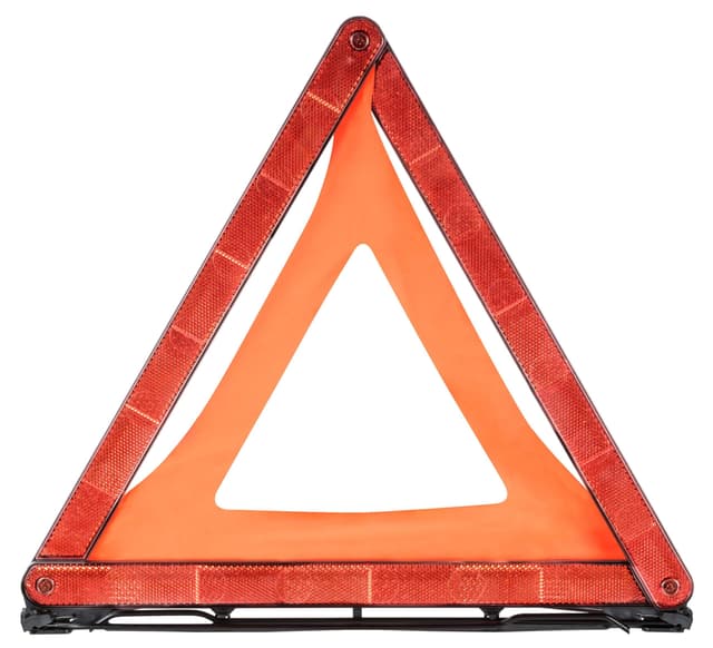 Walser Pannendreieck, faltbares Warndreieck + Aufbewahrungsbox, Notfall-Dreieck ECE R27 Zertifiziert, Unfallsicherung, Gefahrenstellen-Kennzeichnung