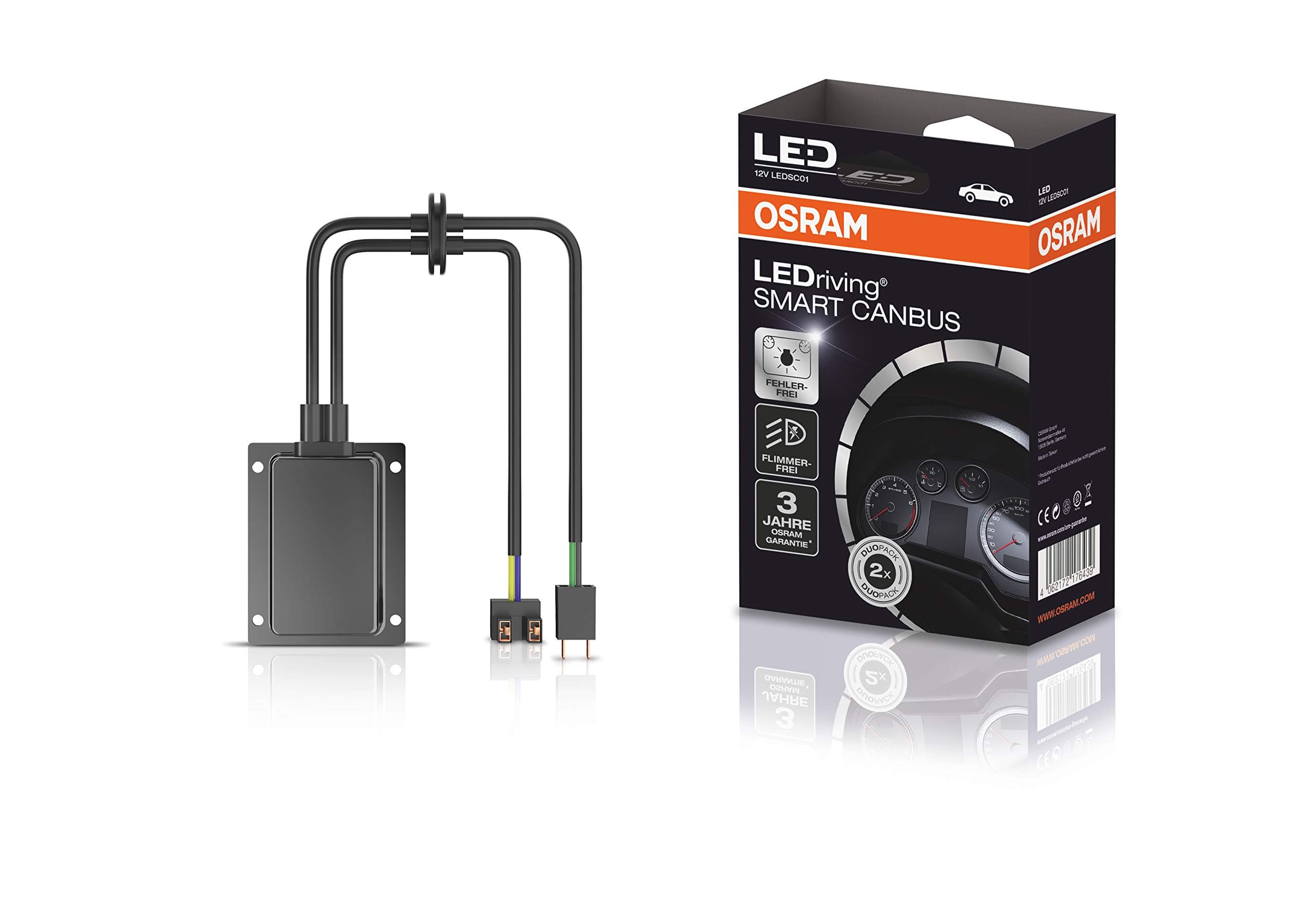 Osram LEDriving SMART CANBUS, LEDSC01, umgeht das Lampenausfallerkennungssystem Retrofit Lampen wie Night Breaker H7-LED LEDSC01 Canbus