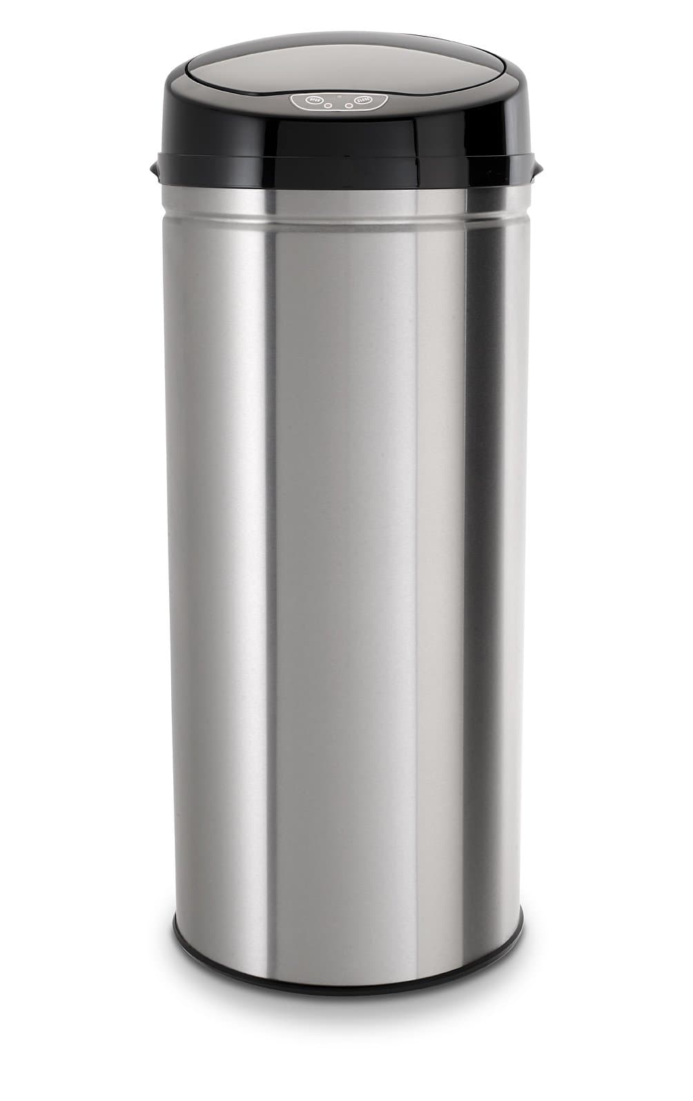 Echtwerk Abfalleimer, Mülleimer mit Sensor, Touchless Abfalleimer, elektrischer Müllbehälter, Infrarot Bewegungssensor, Korpus aus Edelstahl, Fassungsvermögen 42 Liter, INOX Brushed Edelstahl (Ew-ae-0230) Single