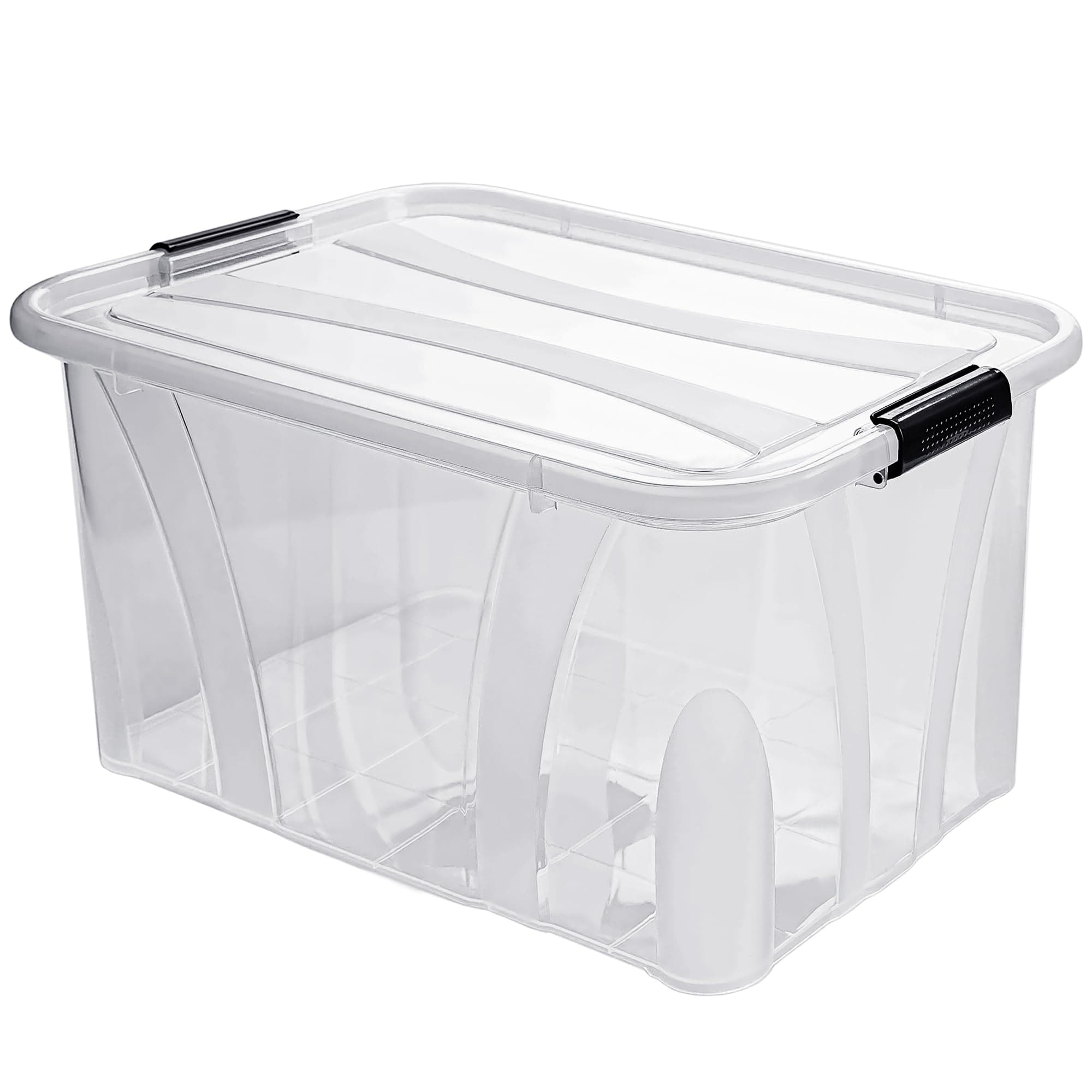 KONZEPT Aufbewahrungsbox mit Deckel 80L, BPA-frei, robuster Verschlussclips 80 L