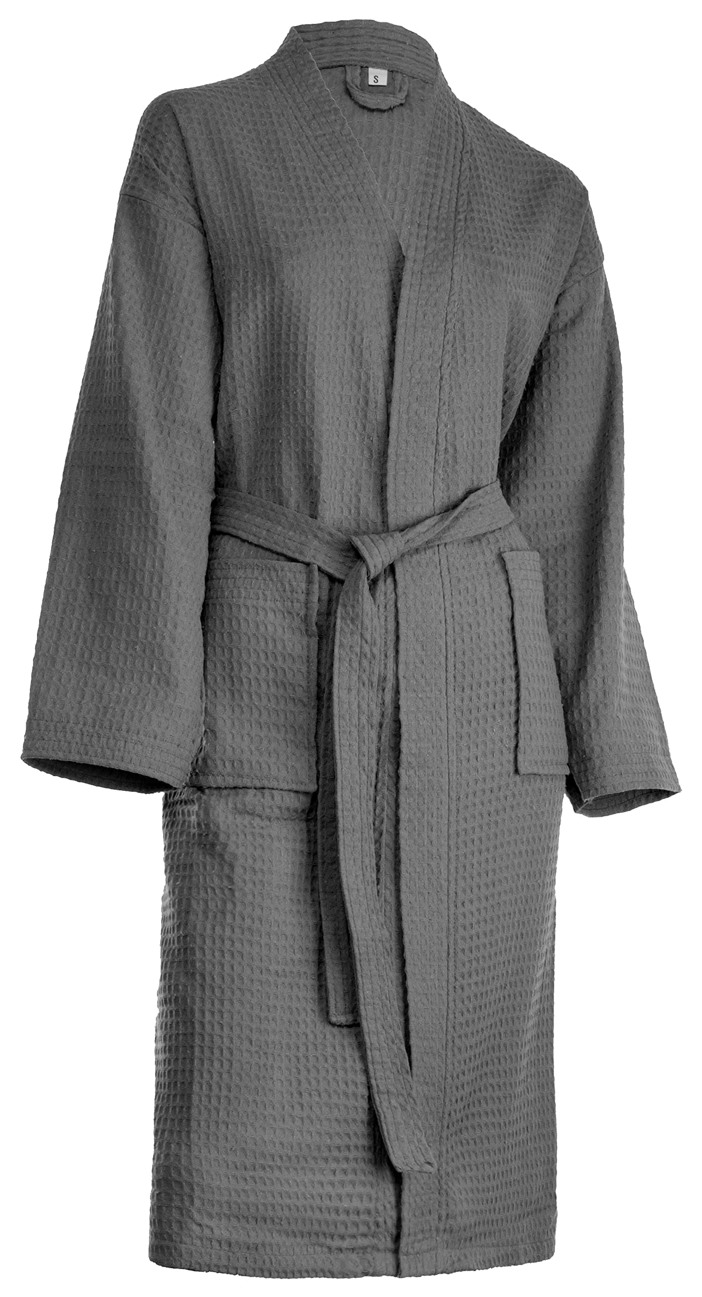 Brandsseller Bademantel Damen & Herren Baumwolle Unisex Leichter Morgenmantel Waffel-Pique