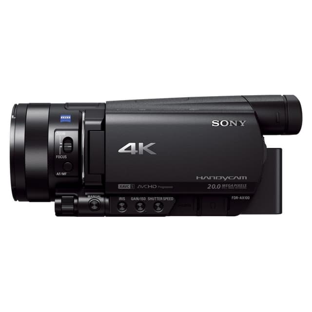 Sony FDR-AX100 4K Ultra HD Camcorder / Videokamera, Schwarz Single