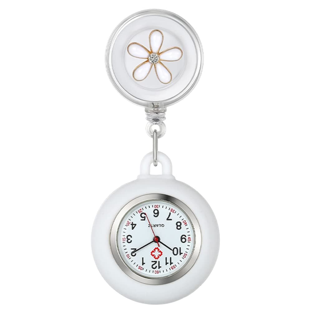KARELLS Krankenschwester Taschenuhr, Krankenschwester Uhr, personalisiert Krankenschwester Uhr Weiß
