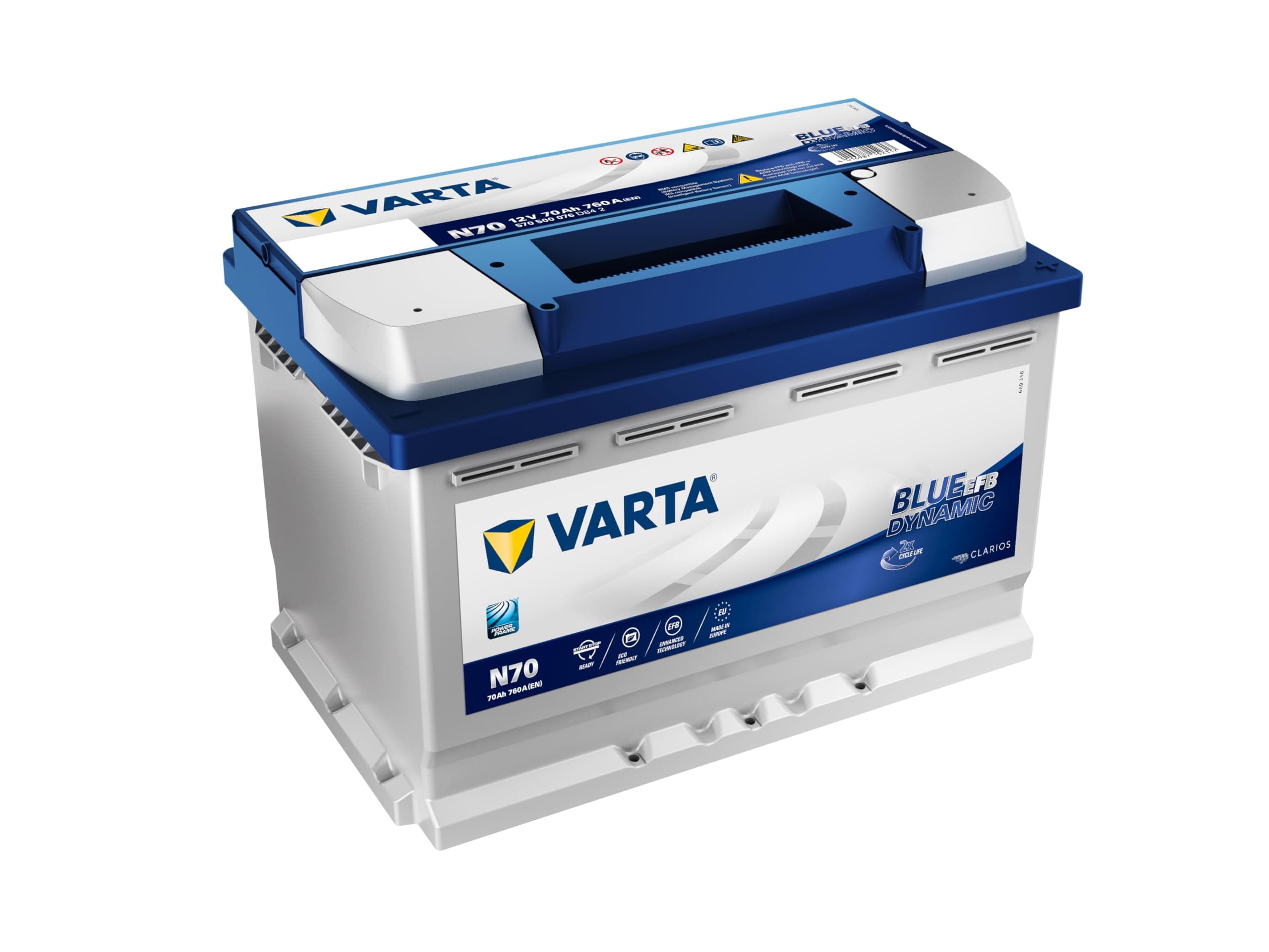 Varta N70 - Starterbatterie Blue Dynamic EFB 12V / 70Ah / 760A Angebot bei HelloDeals