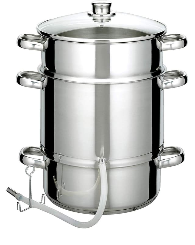 GSW 555975 Edelstahl Entsafter 26cm, Glas, silber