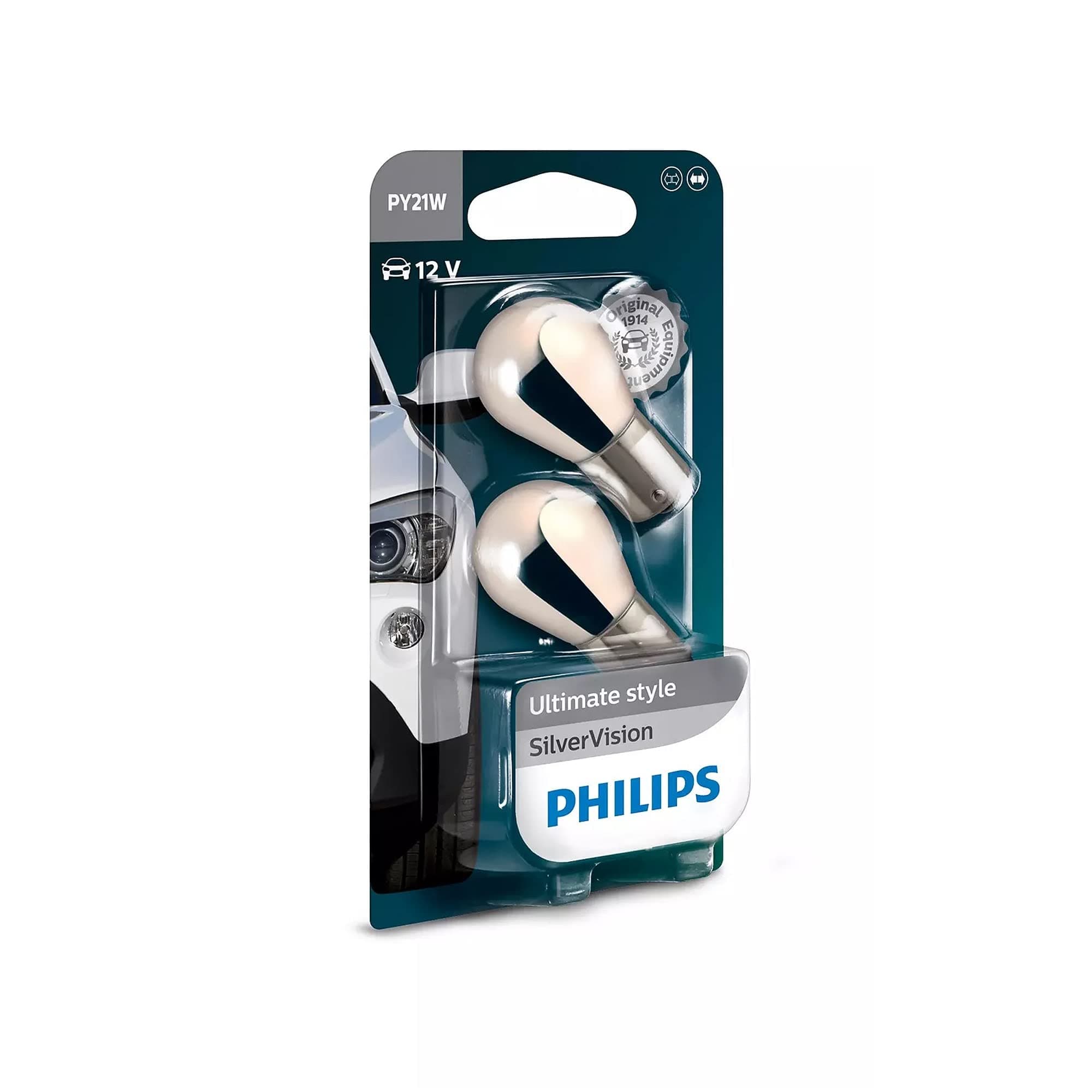 Philips automotive lighting 12496SVB2 Kugellampe PY21W SilverVision Single