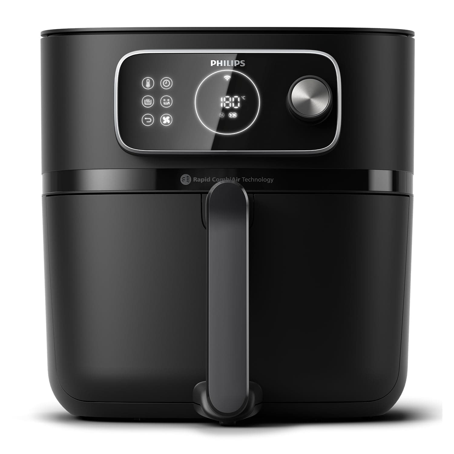 Philips Airfryer Combi 7000 Serie XXL - 8,3 l (2 kg), 22-in-1-Heißluftfritteuse, WiFi-Verbindung, 99% weniger Fettzugabe** mit Rapid CombiAir, HomeID App, Schwarz (HD9876/90)